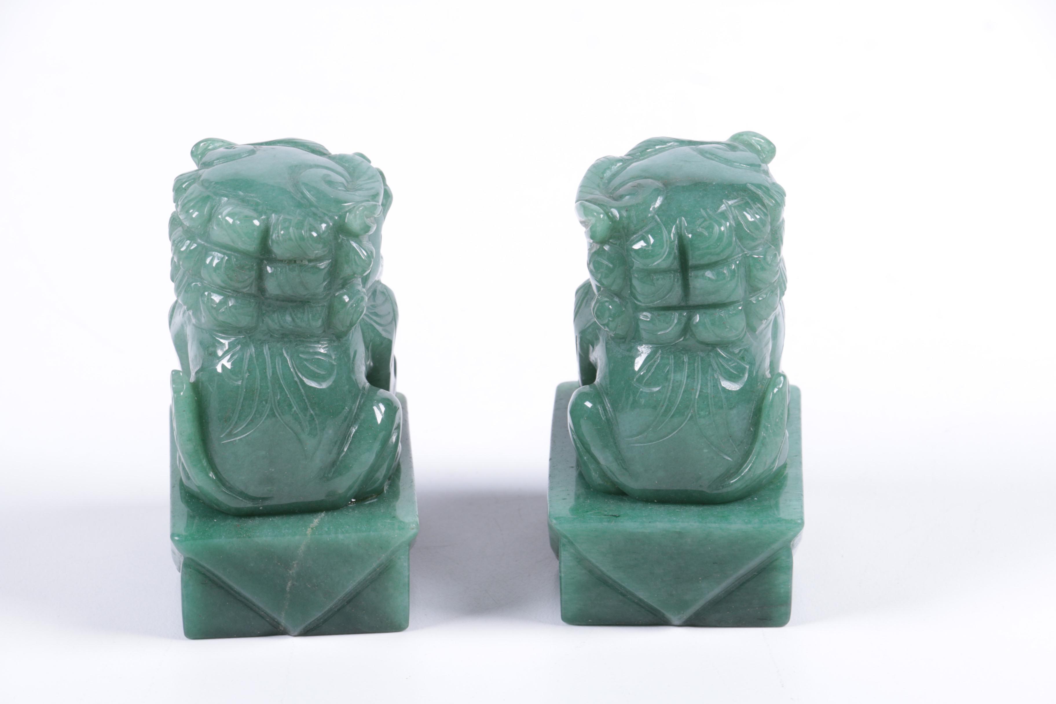 Aventurine Guardian Lion Figurines