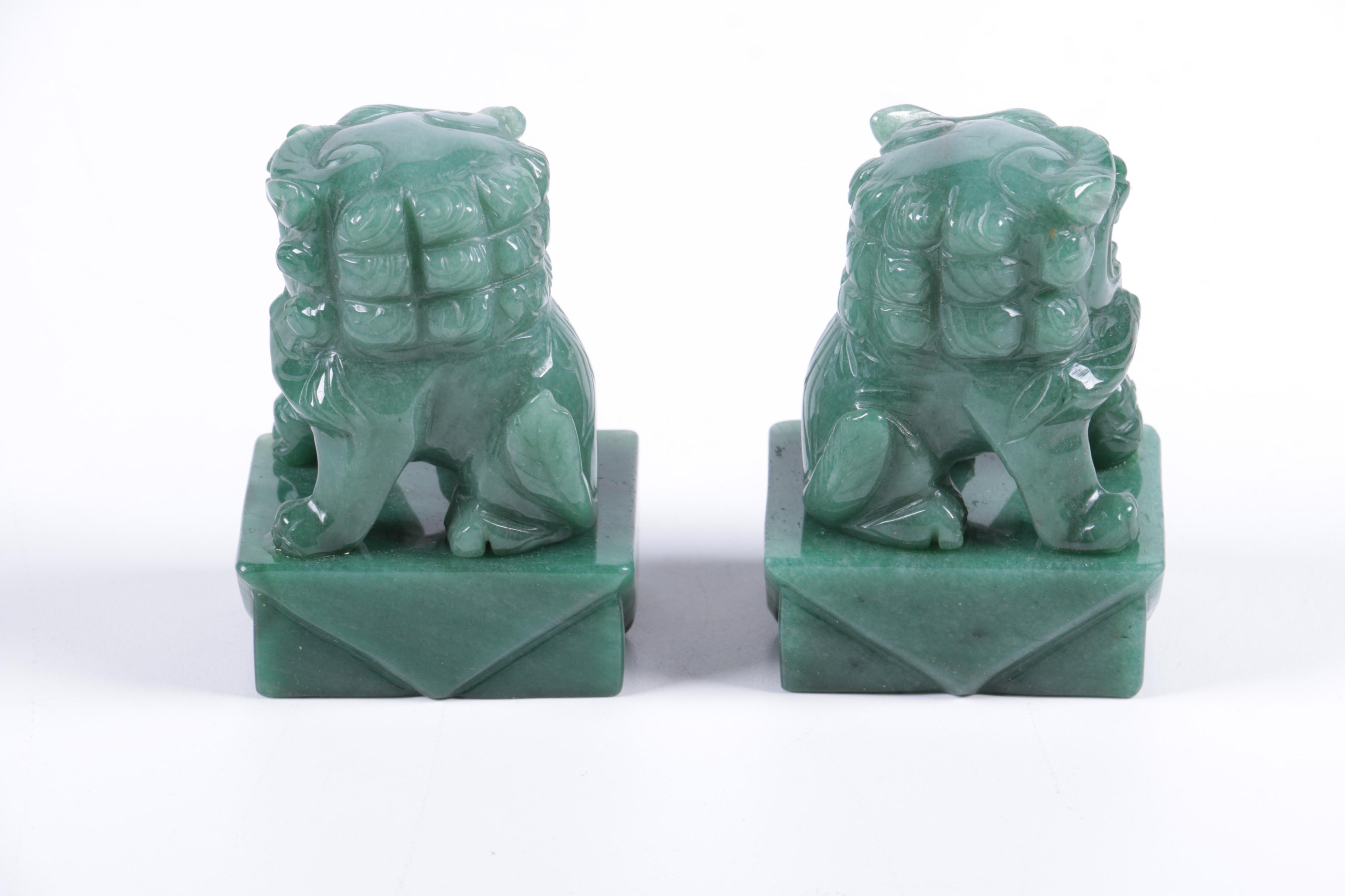 Aventurine Guardian Lion Figurines