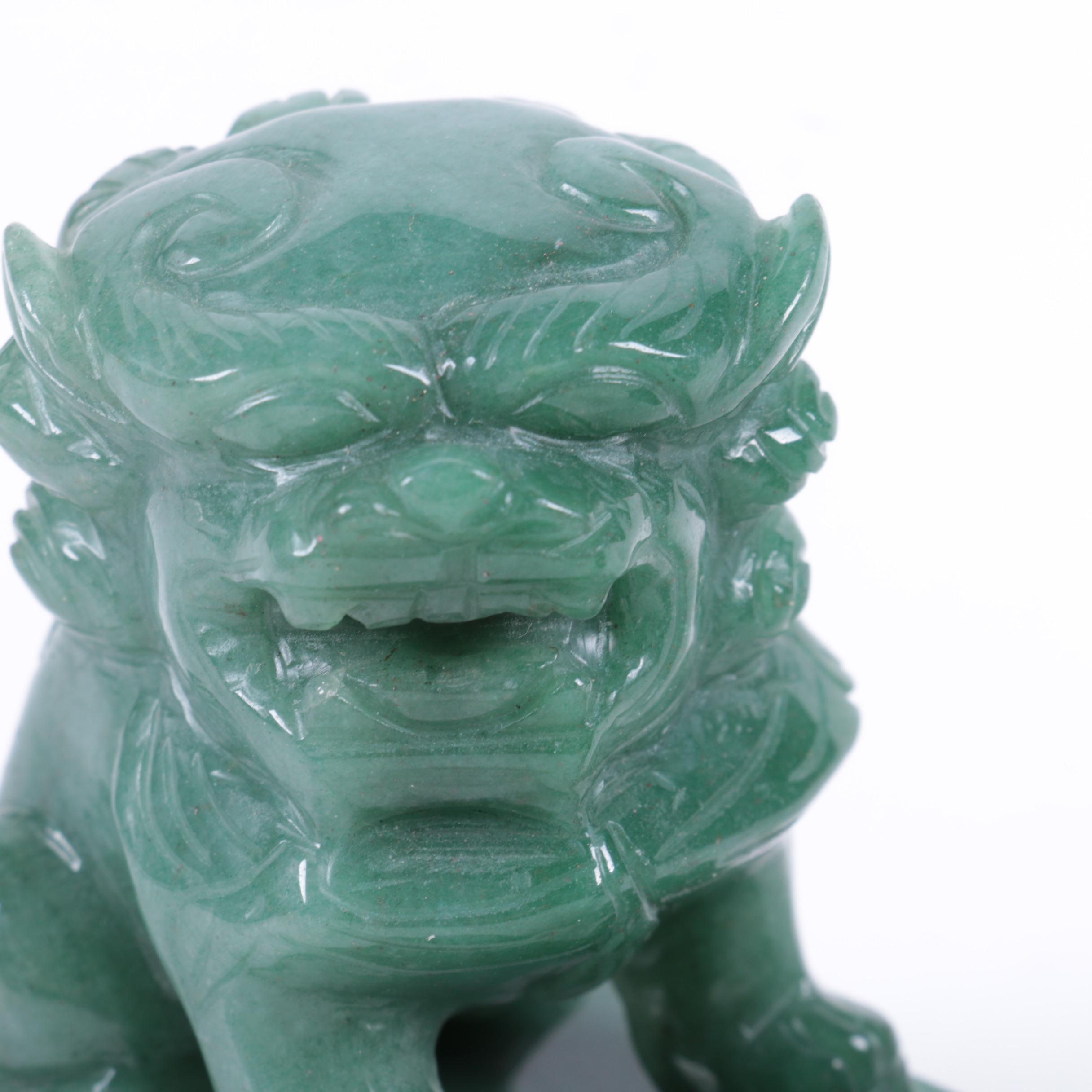 Aventurine Guardian Lion Figurines