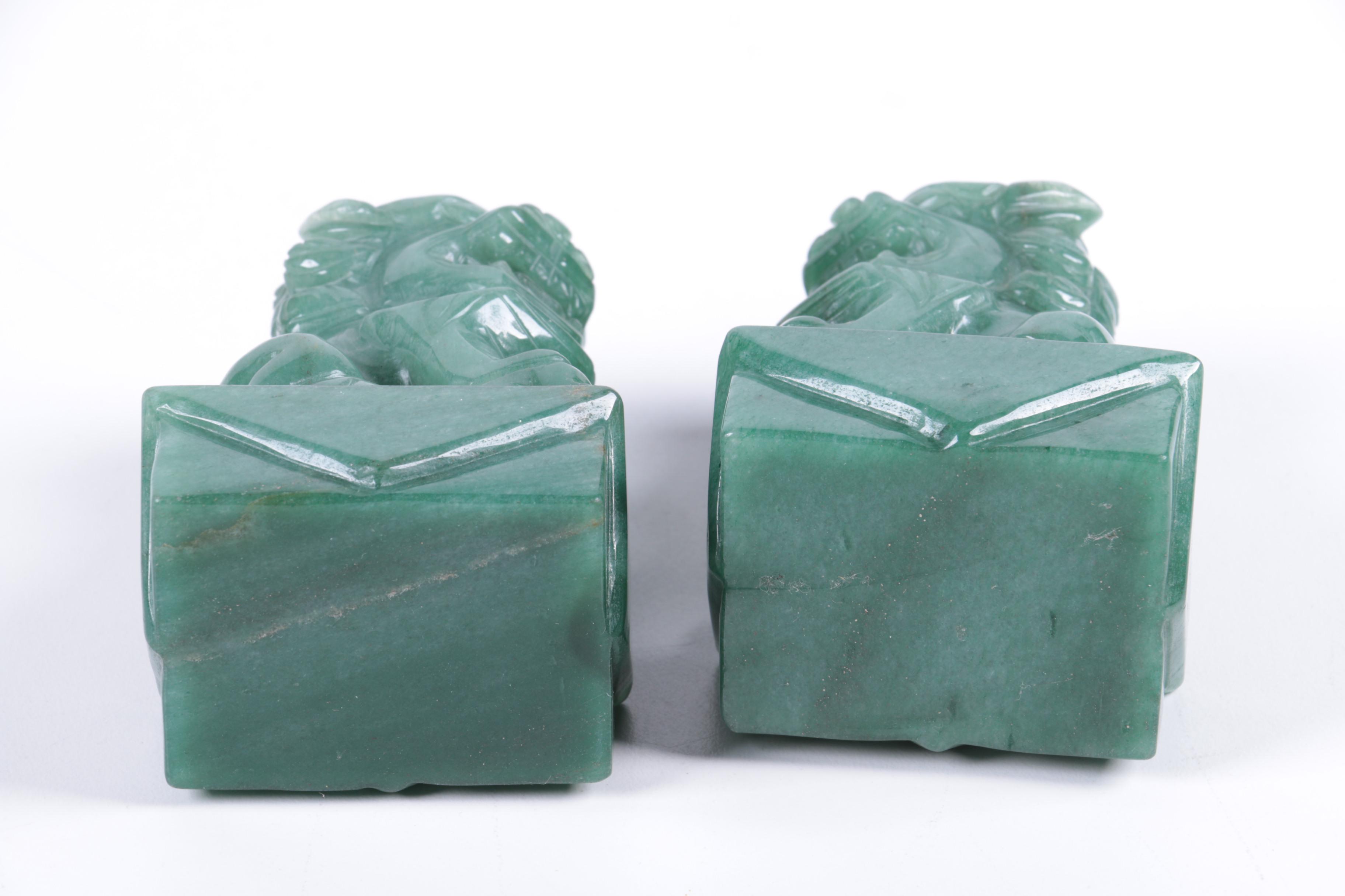 Aventurine Guardian Lion Figurines
