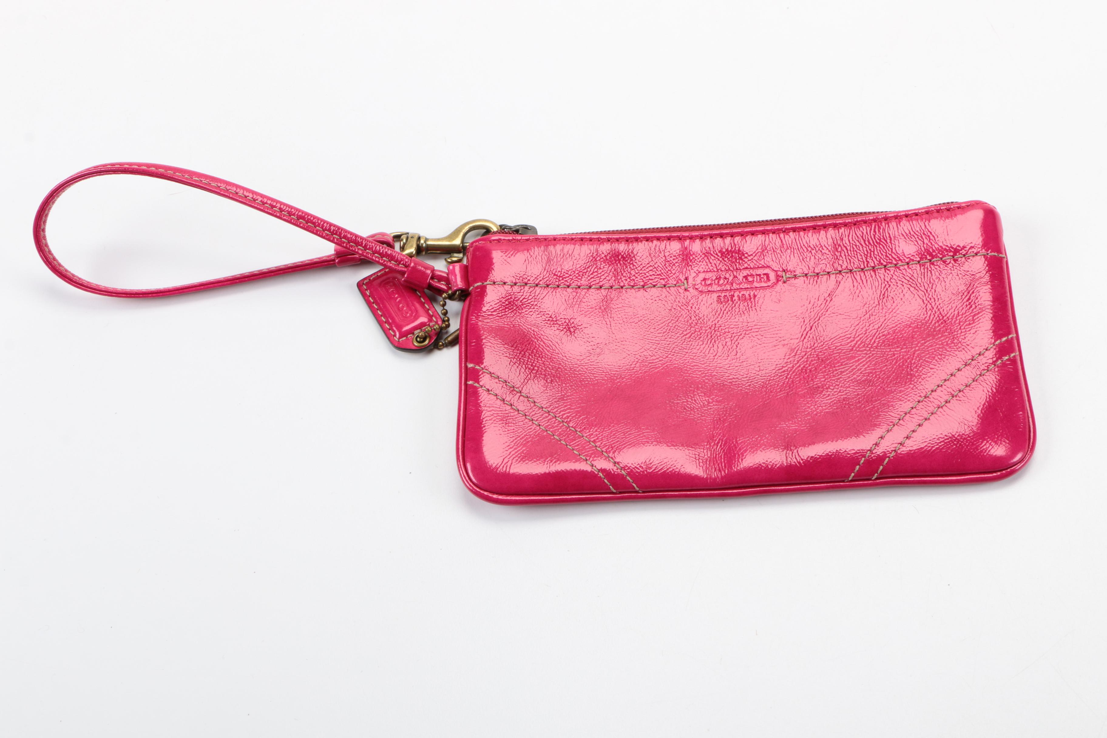 Coach Signature Scribble Demi Pouchette and Leather Wristlets