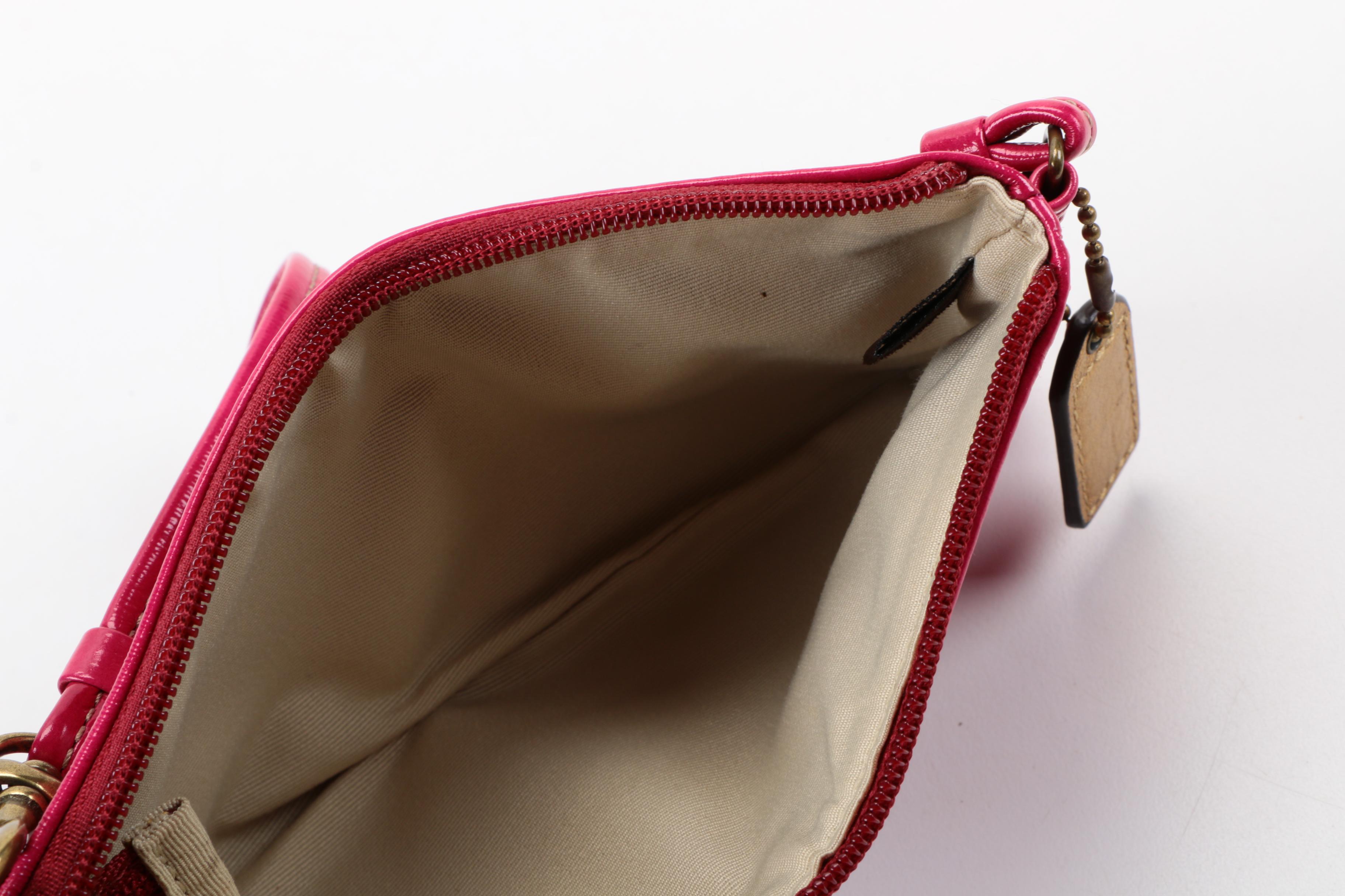 Coach Signature Scribble Demi Pouchette and Leather Wristlets