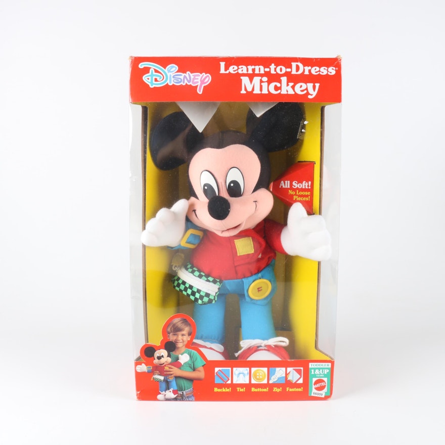 Mattel "Learn-to-Dress Mickey Mouse" Doll