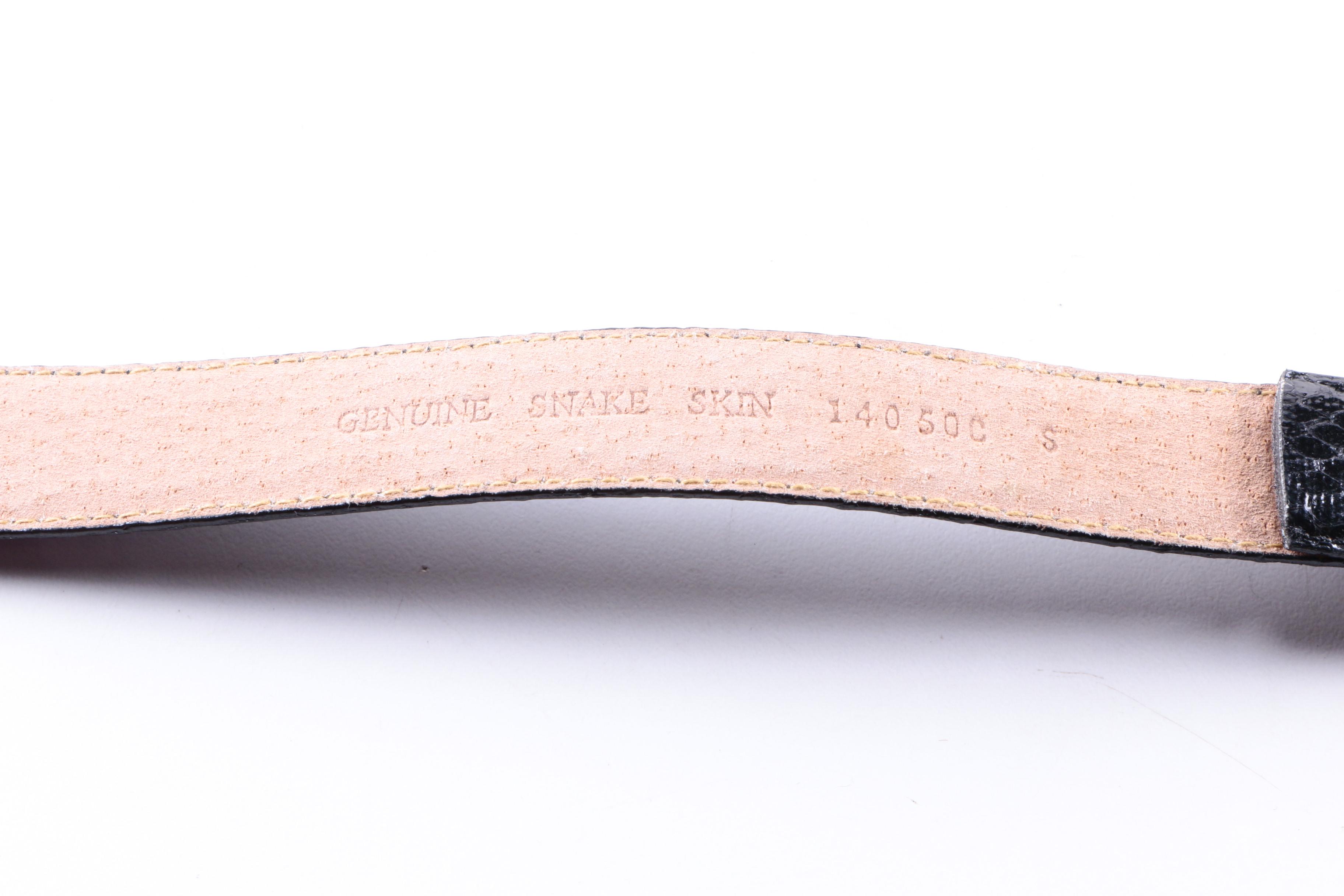 Women's Metal, Snakeskin and Leather Belts Including Brighton