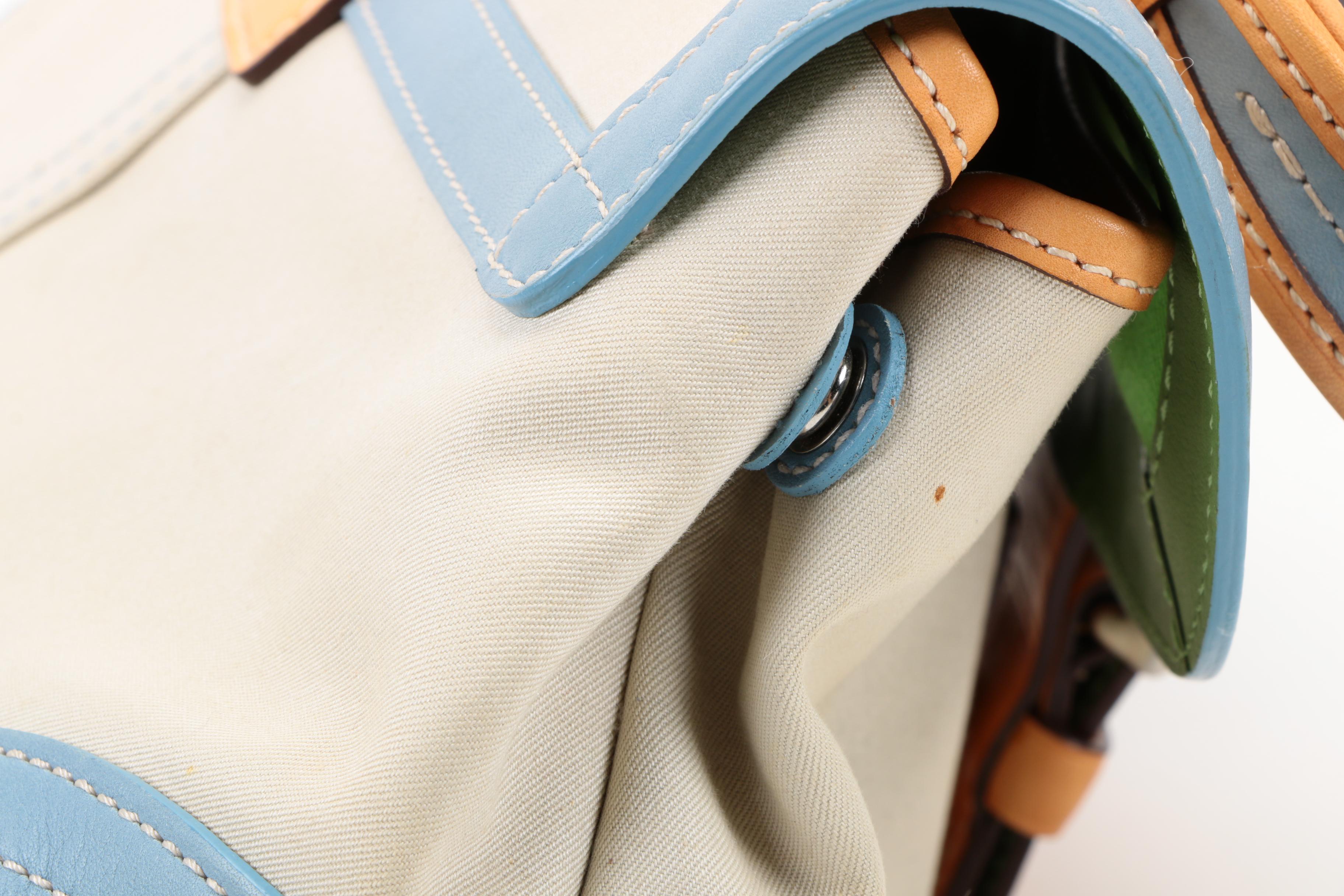 Coach Daisy Canvas Purse with Leather Trim