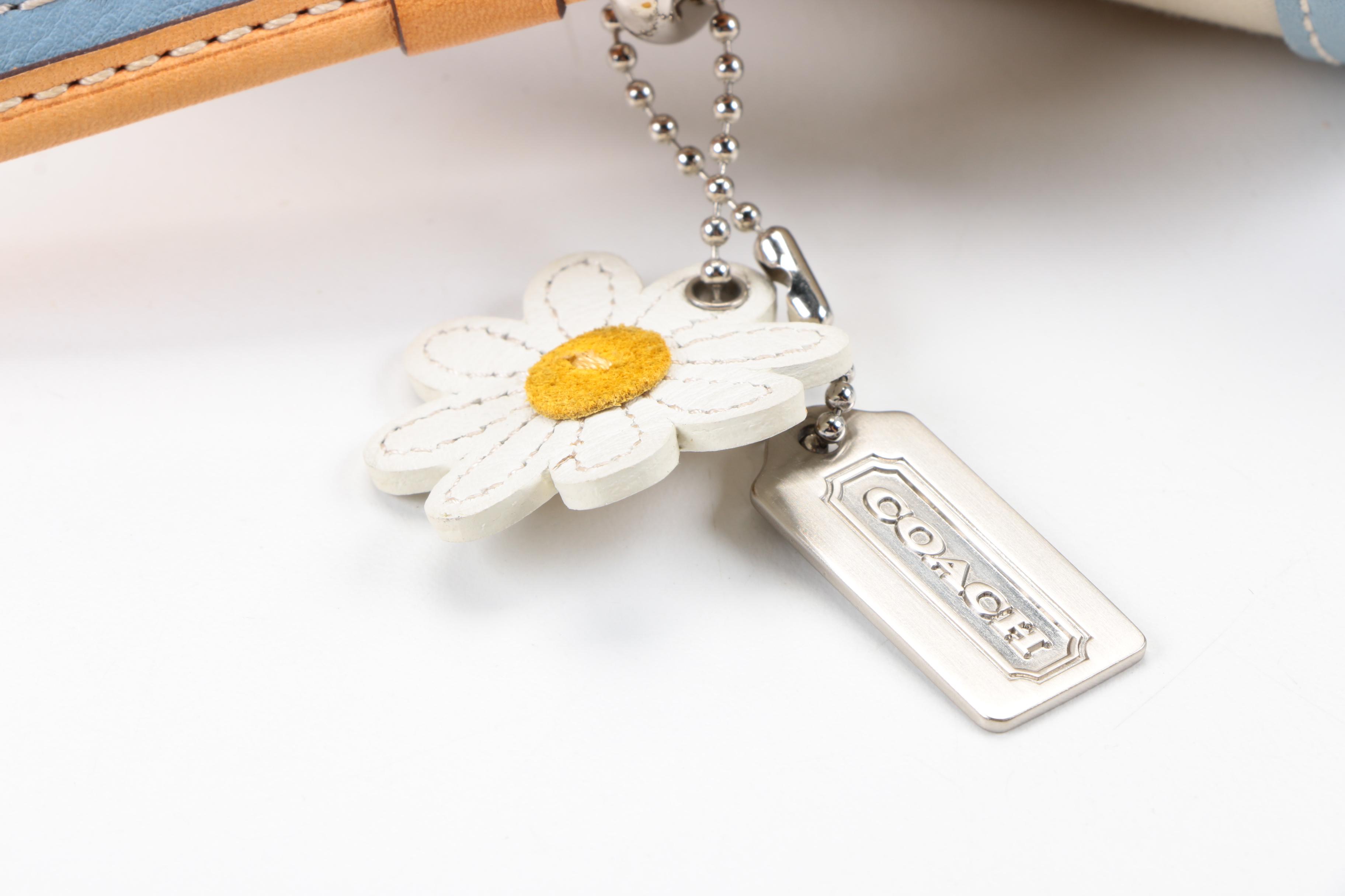 Coach Daisy Canvas Purse with Leather Trim