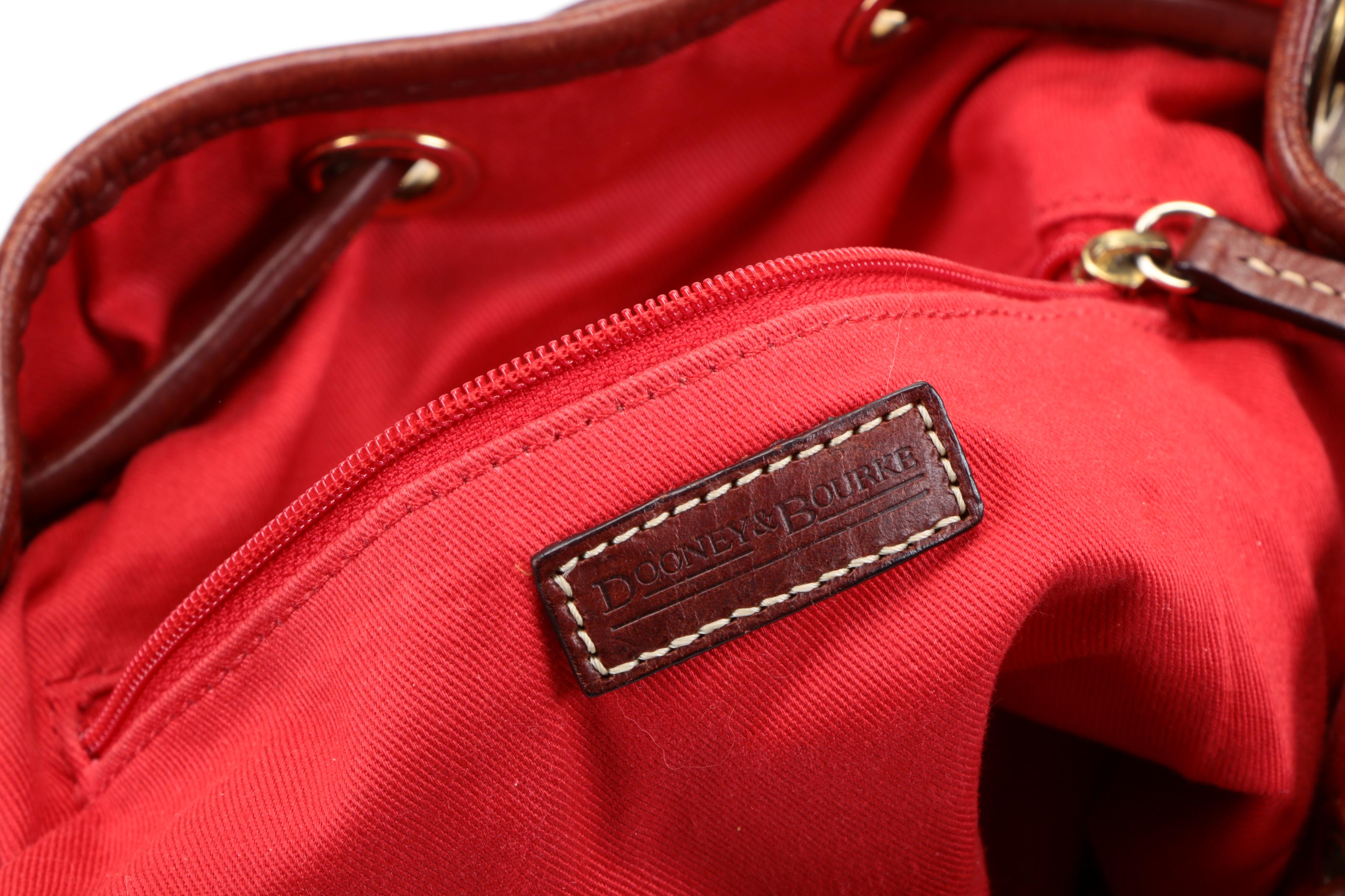 Dooney & Bourke Canvas Monogram Bucket Bag