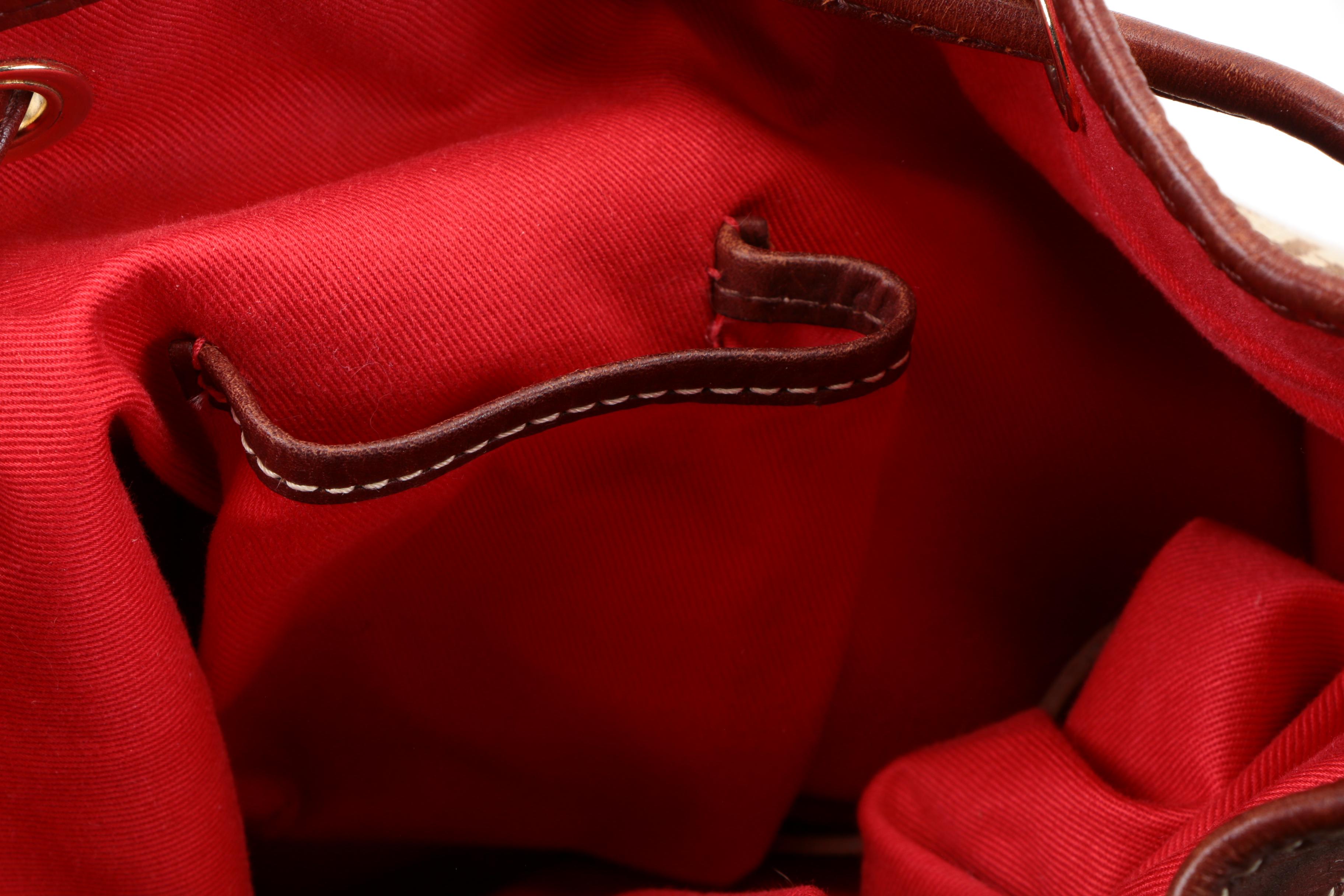 Dooney & Bourke Canvas Monogram Bucket Bag