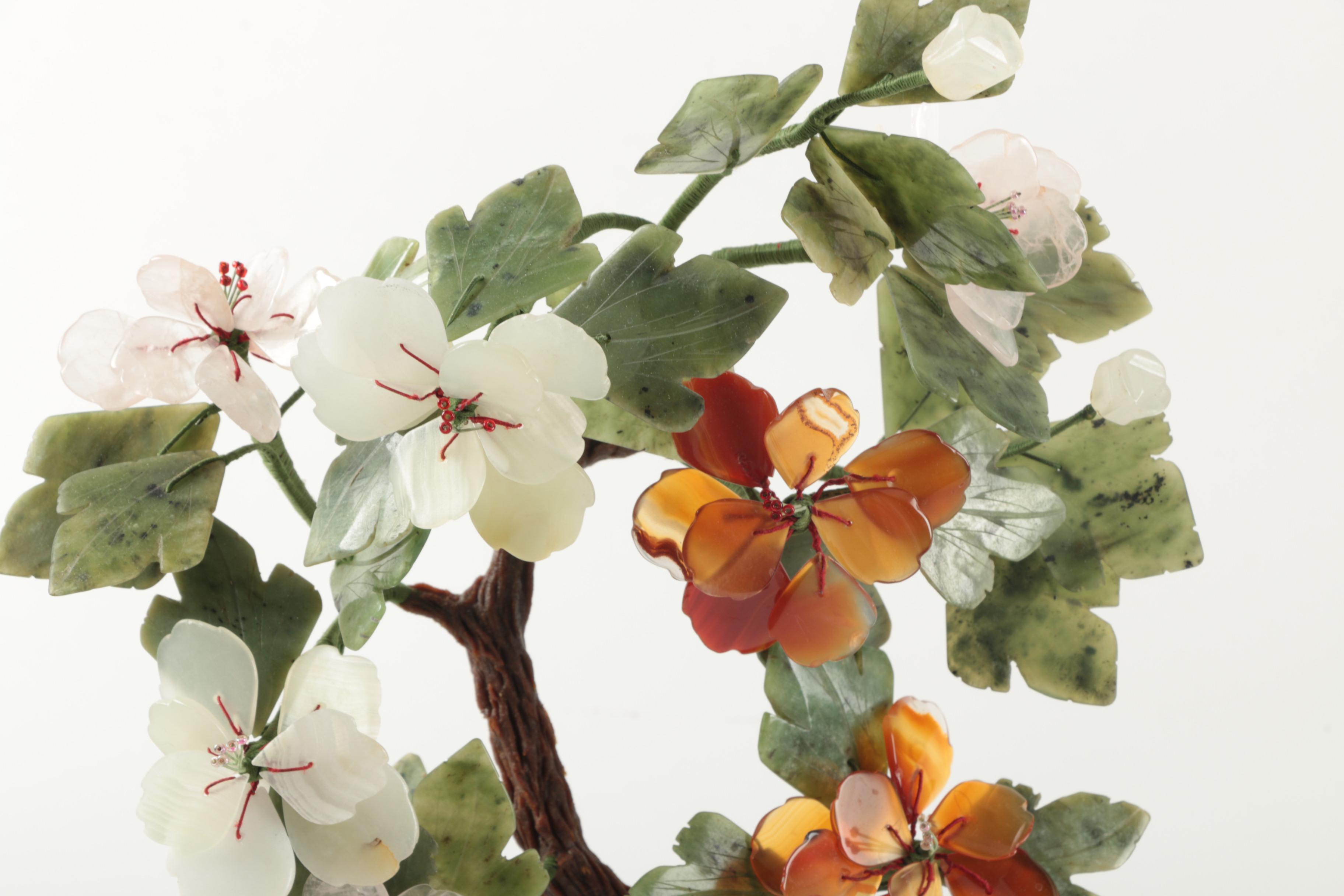 Quartz and Serpentine Flowering Tree