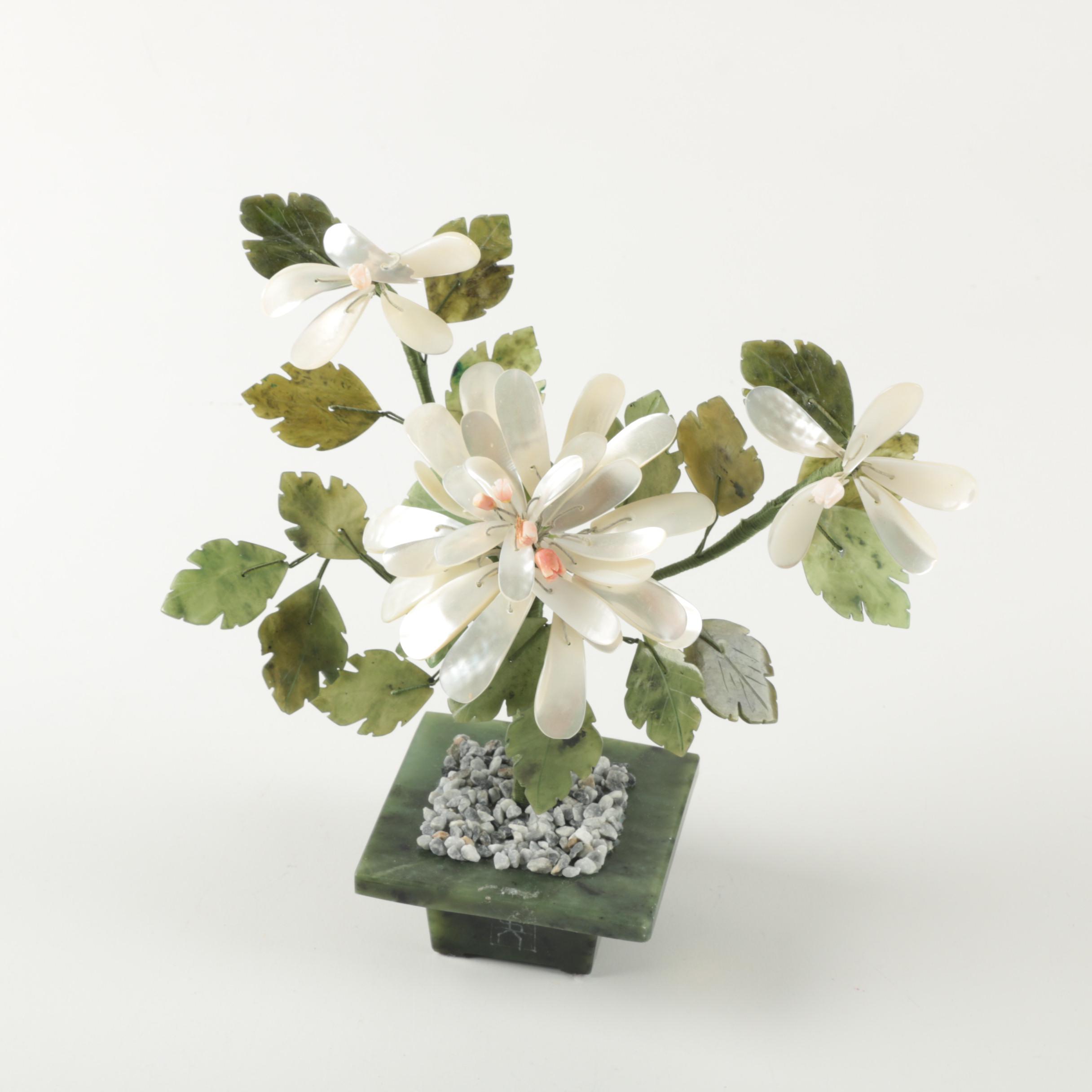 Serpentine and Mother of Pearl Flowering Tree