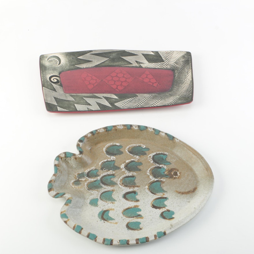 Art Pottery Plates featuring Schiegel-Harris
