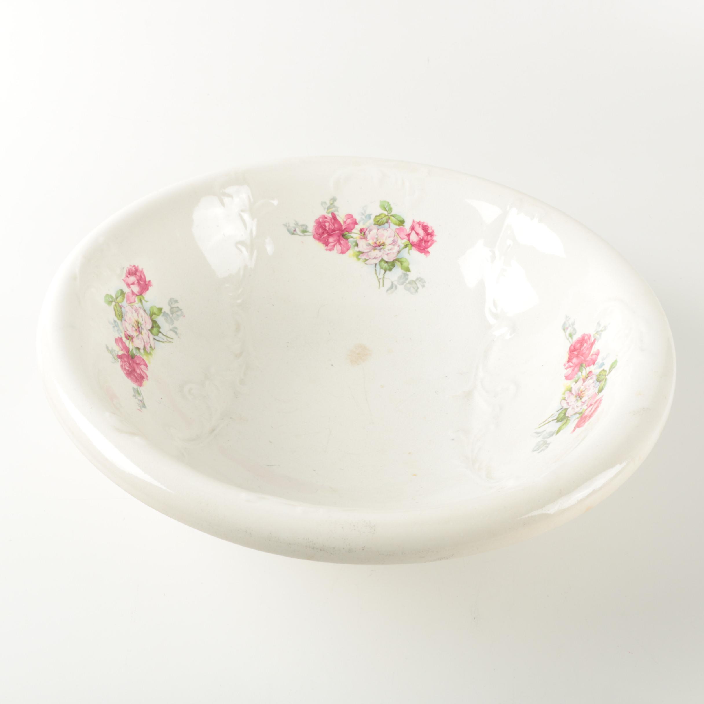 Modern Limoges China Porcelain Reproduction Basin