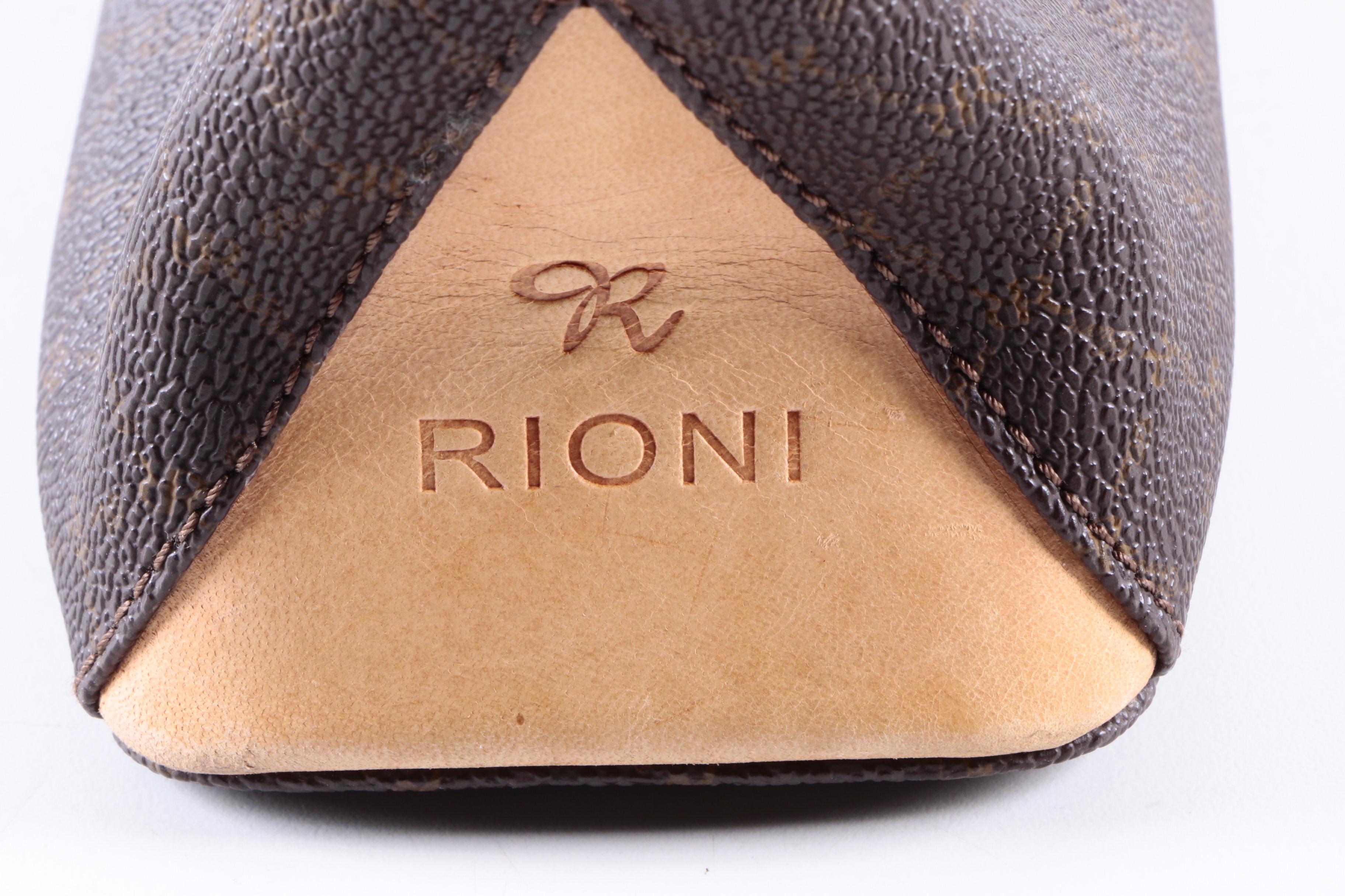 Rioni Canvas and Leather Handbag