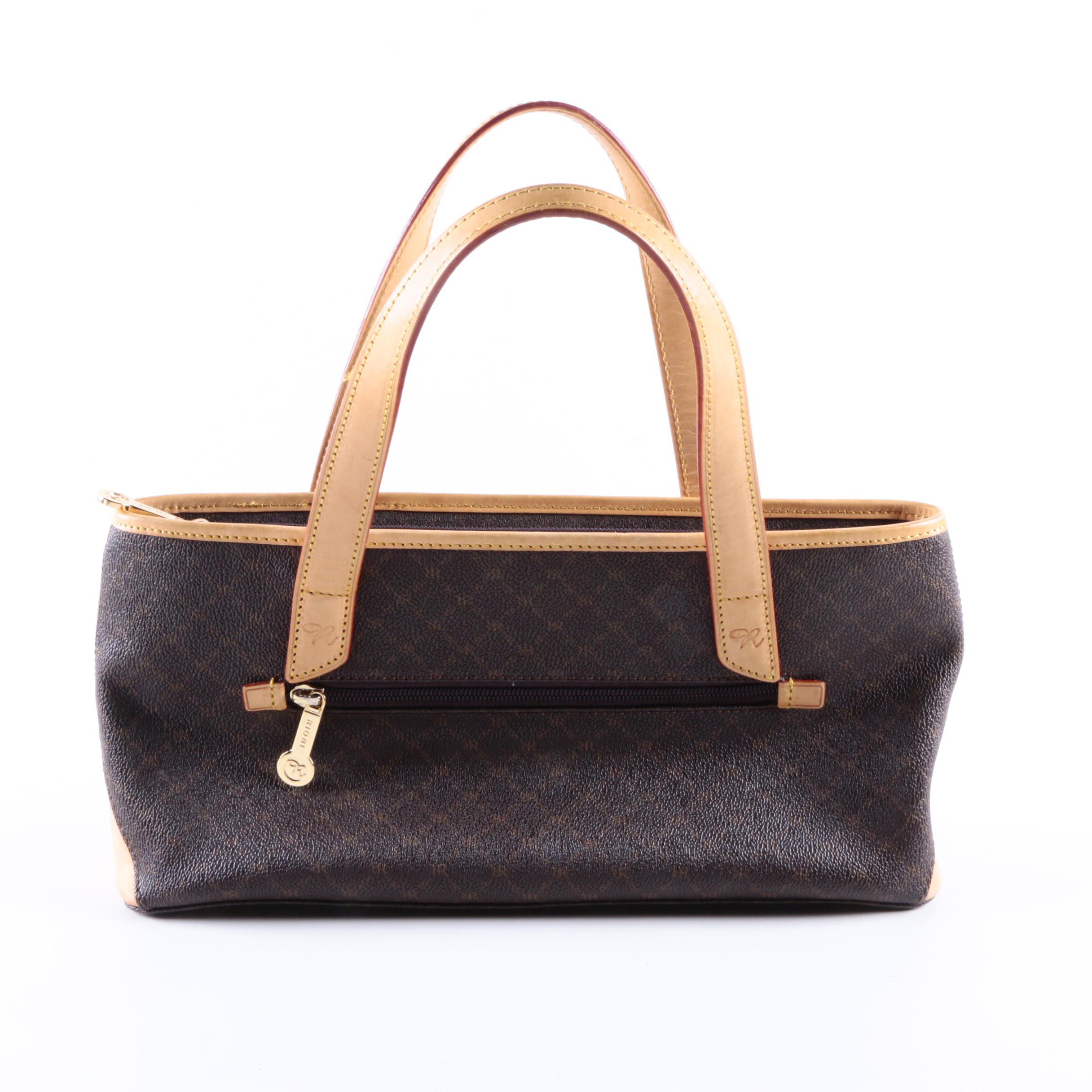 Rioni Canvas and Leather Handbag