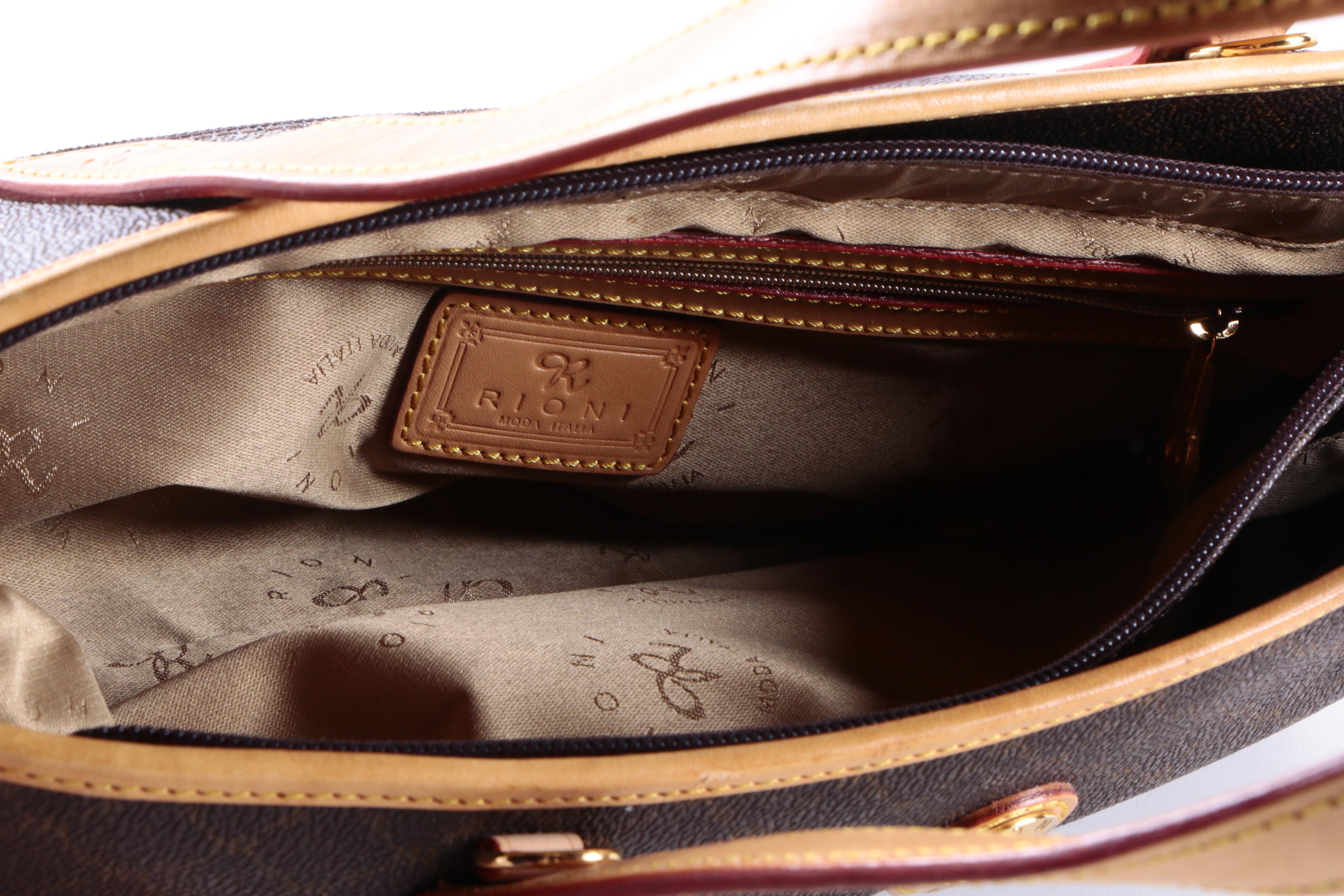 Rioni Canvas and Leather Handbag