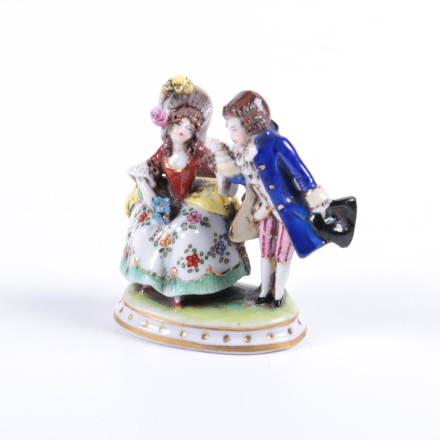 Porzellanmanufaktur A.W.F. Kister Porcelain Figurine of a Couple