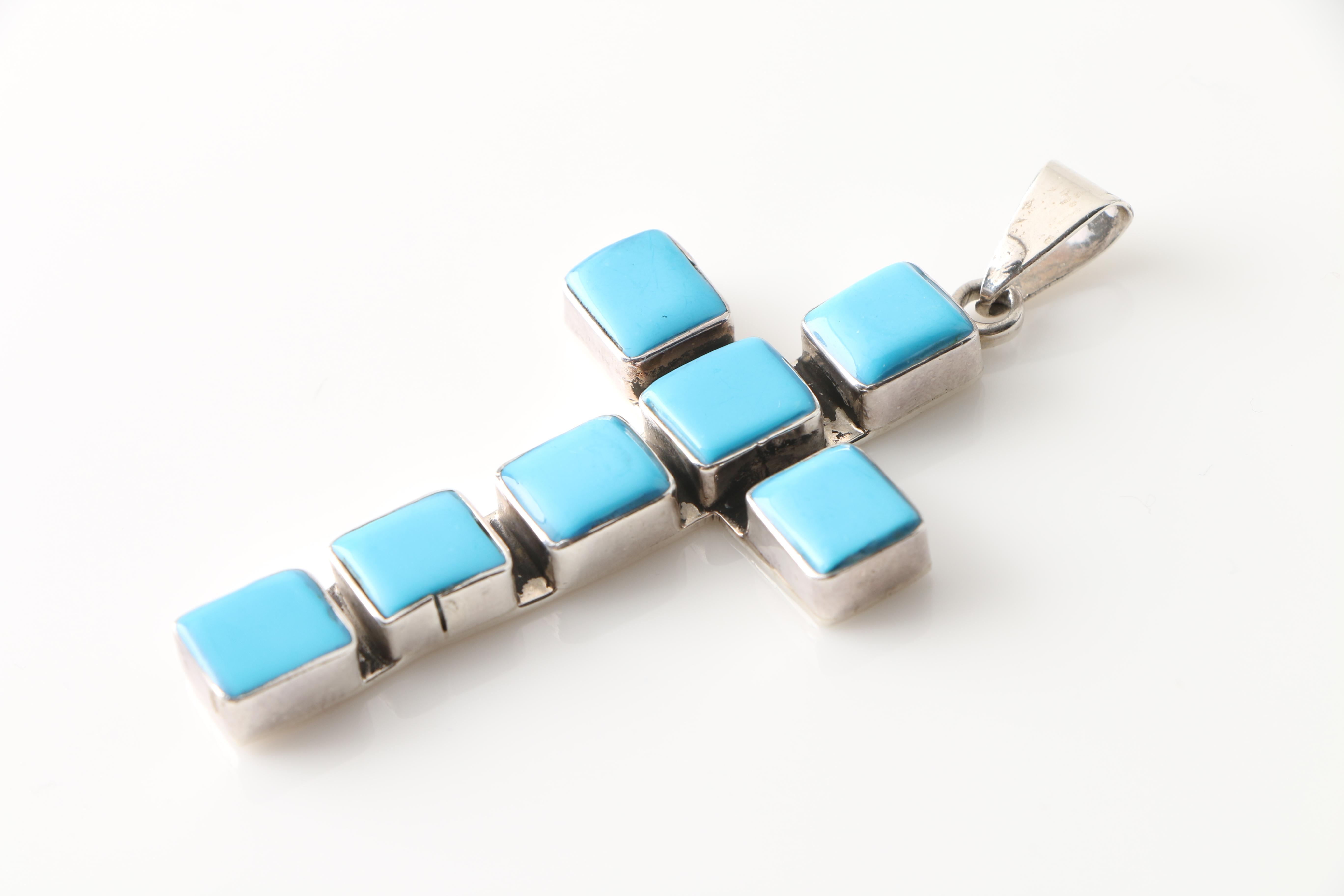 Sterling Silver Cross Earrings and Pendants Including a Crucifix Pendant