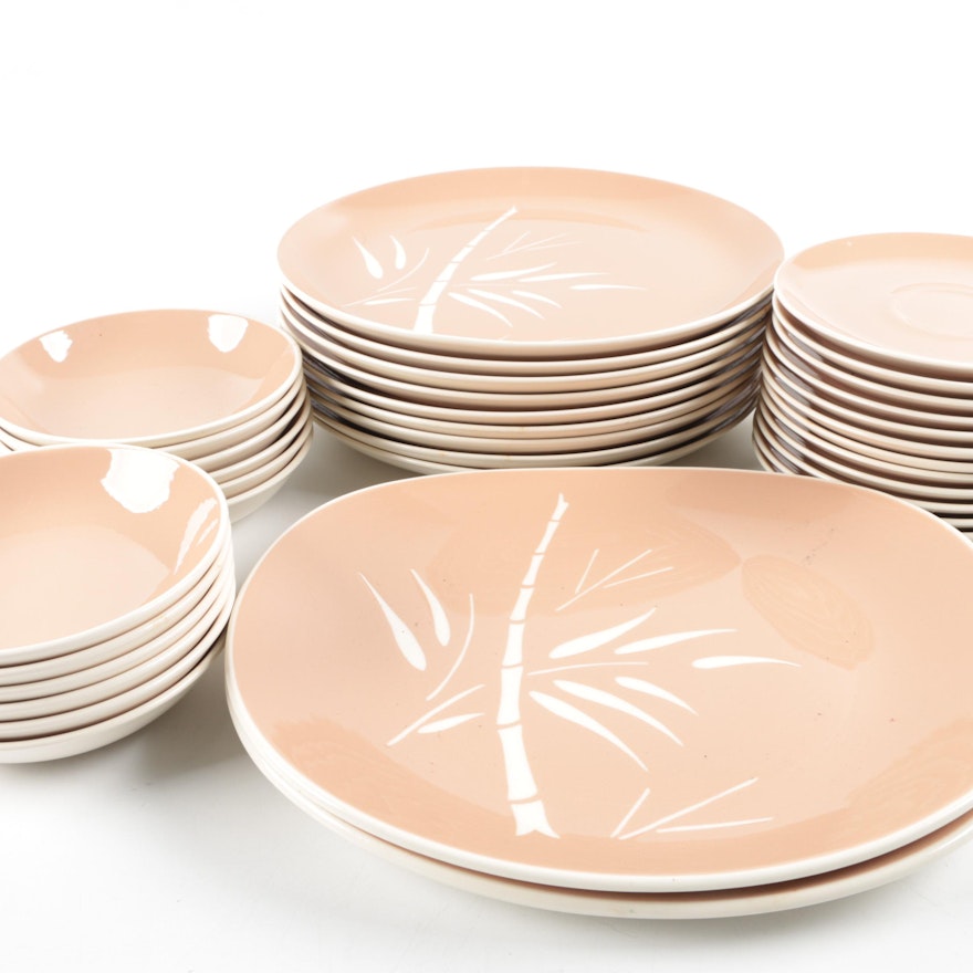 Vintage Harker Pink Cocoa Ironstone "Bamboo"