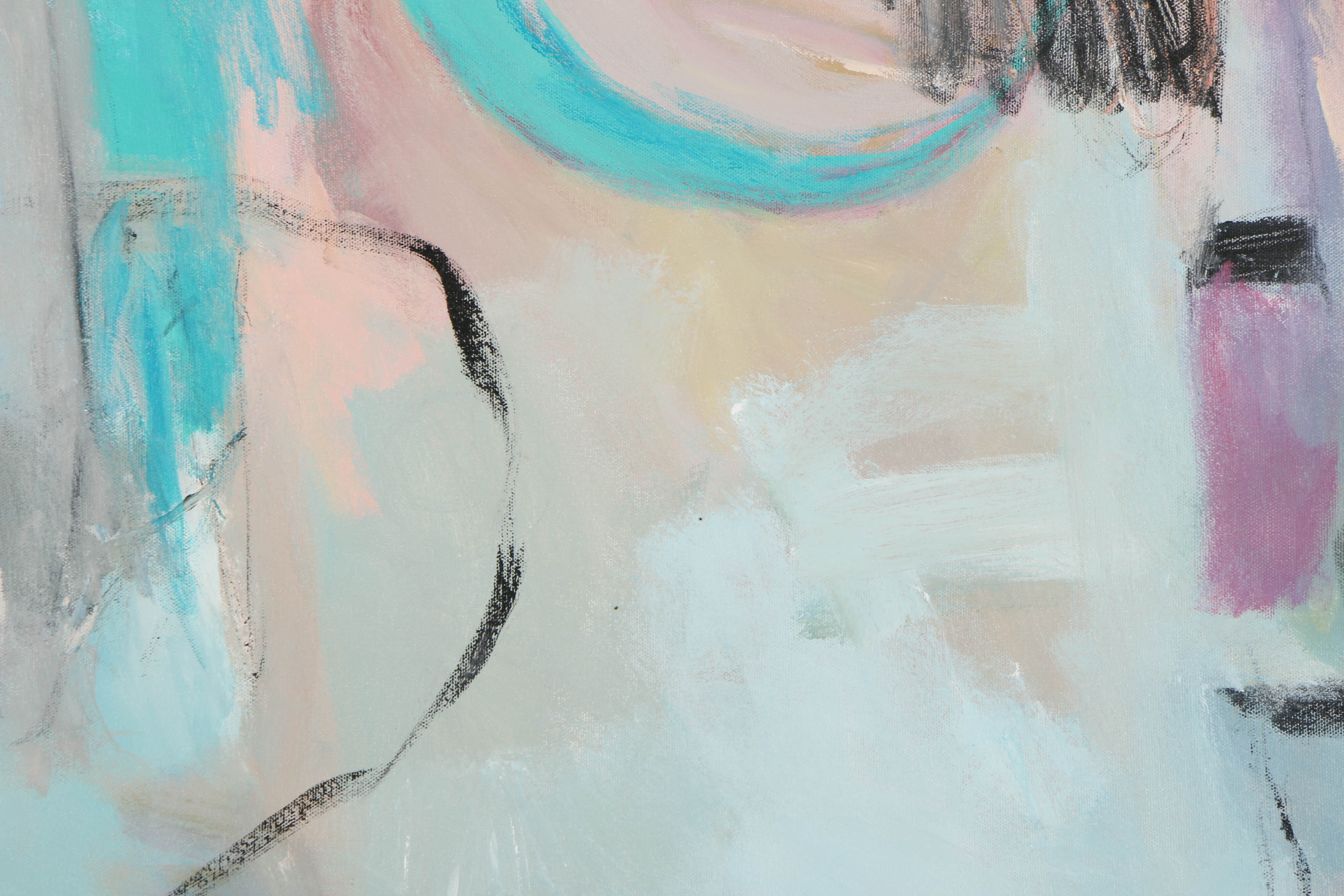 Lisa Schafer Acrylic Painting on Canvas "Fun House 1"