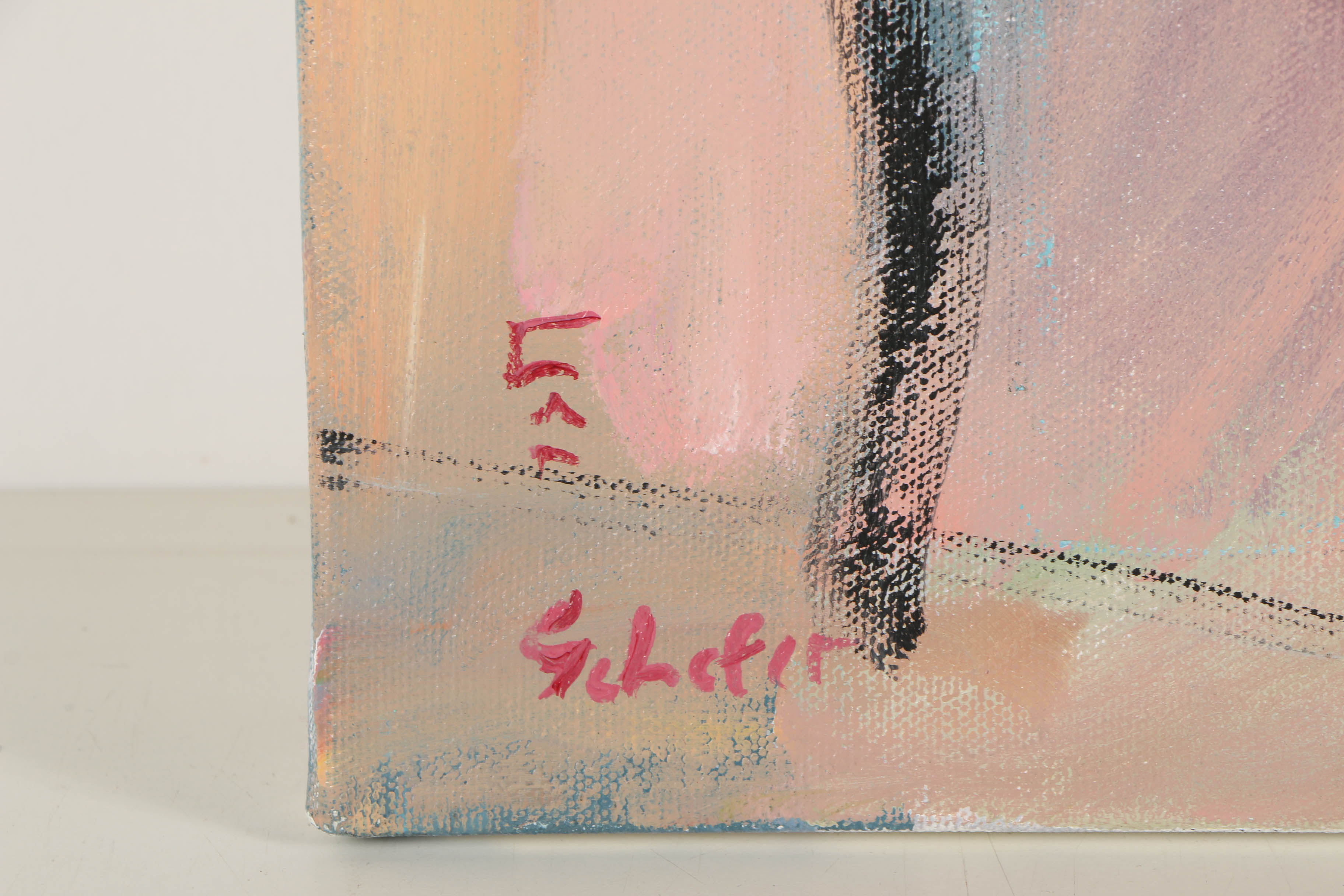 Lisa Schafer Acrylic Painting on Canvas "Fun House 1"