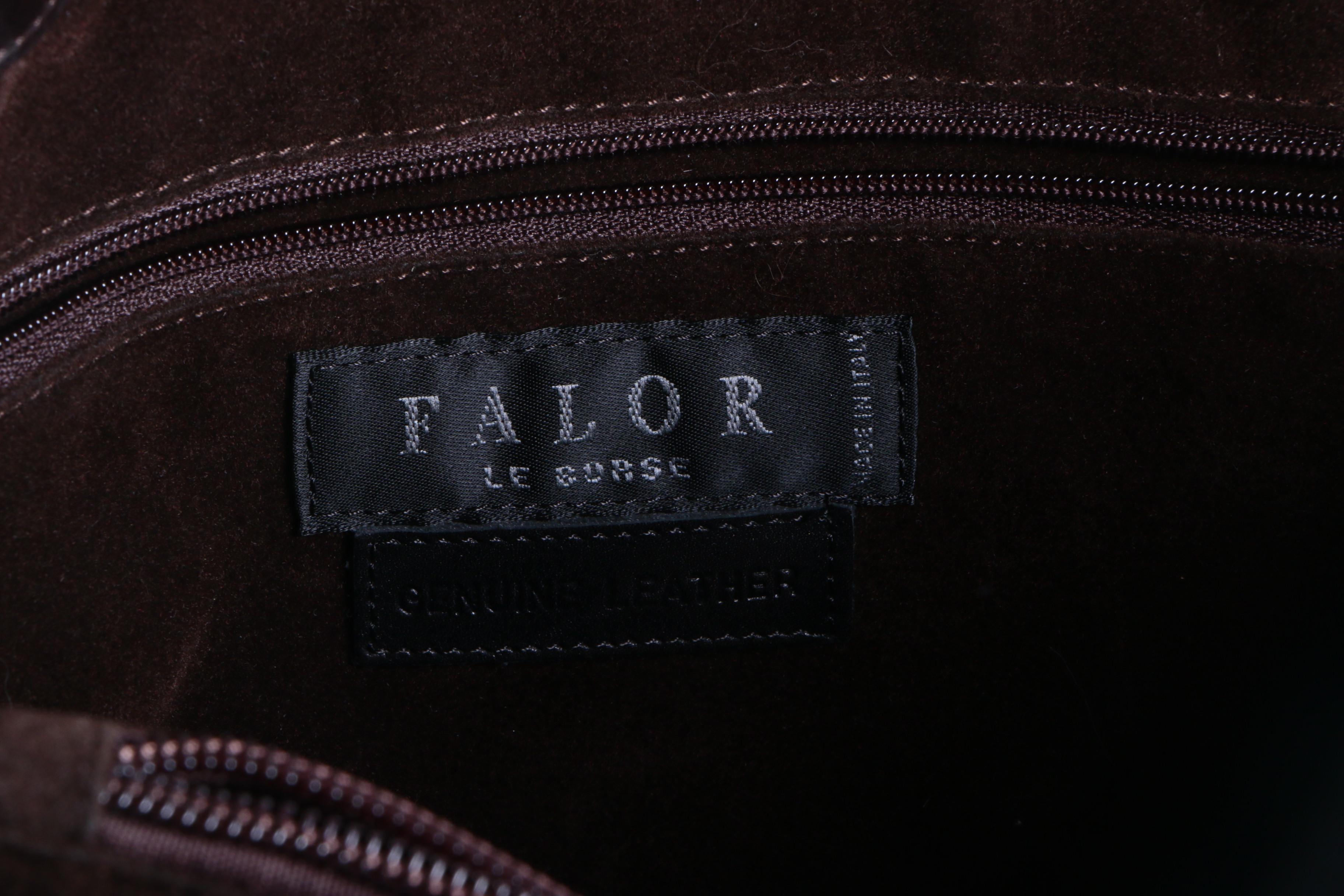 Falor Le Borse Alligator Embossed Bag