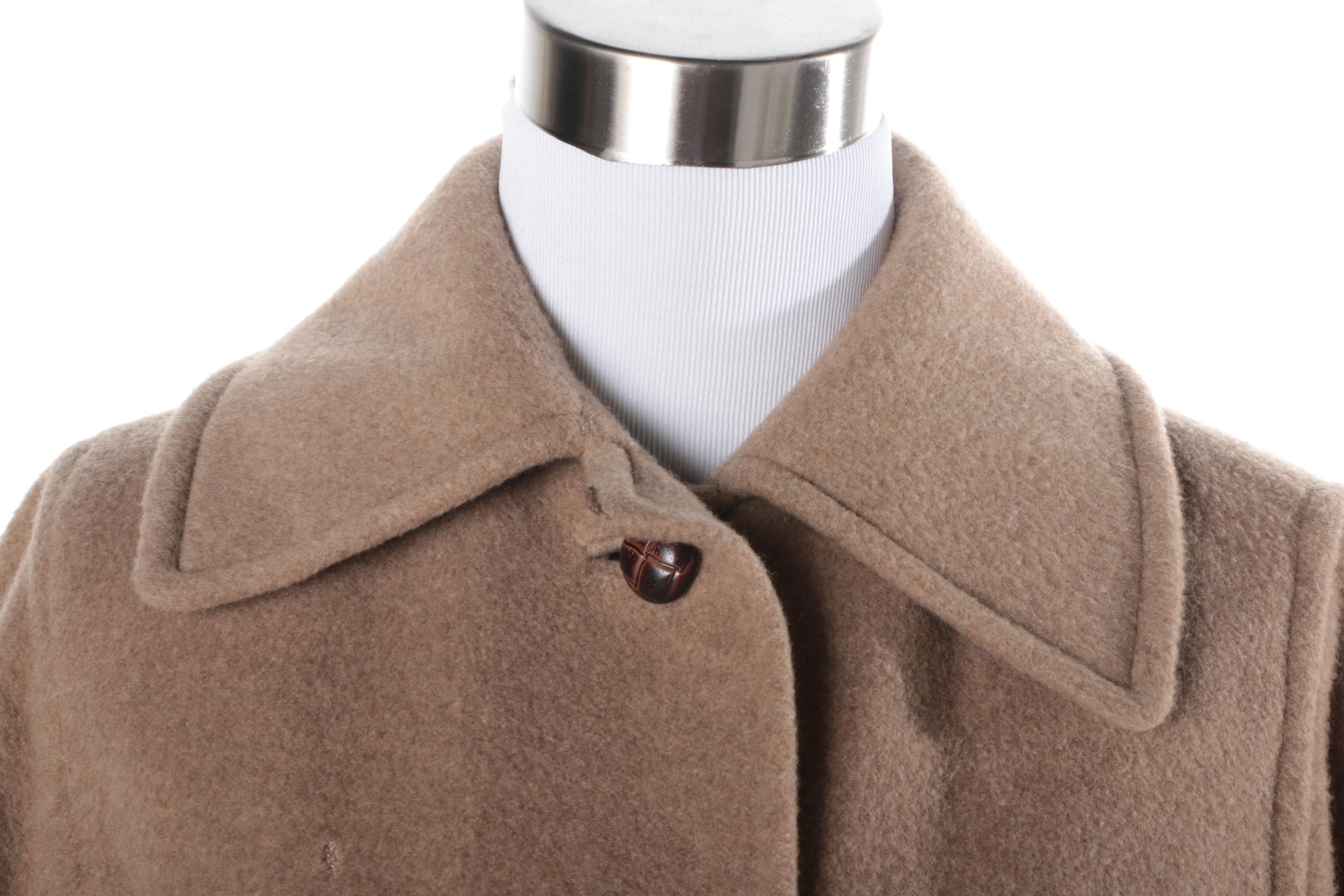 Women's Vintage Lou Fritzel Tan Cashmere Overcoat