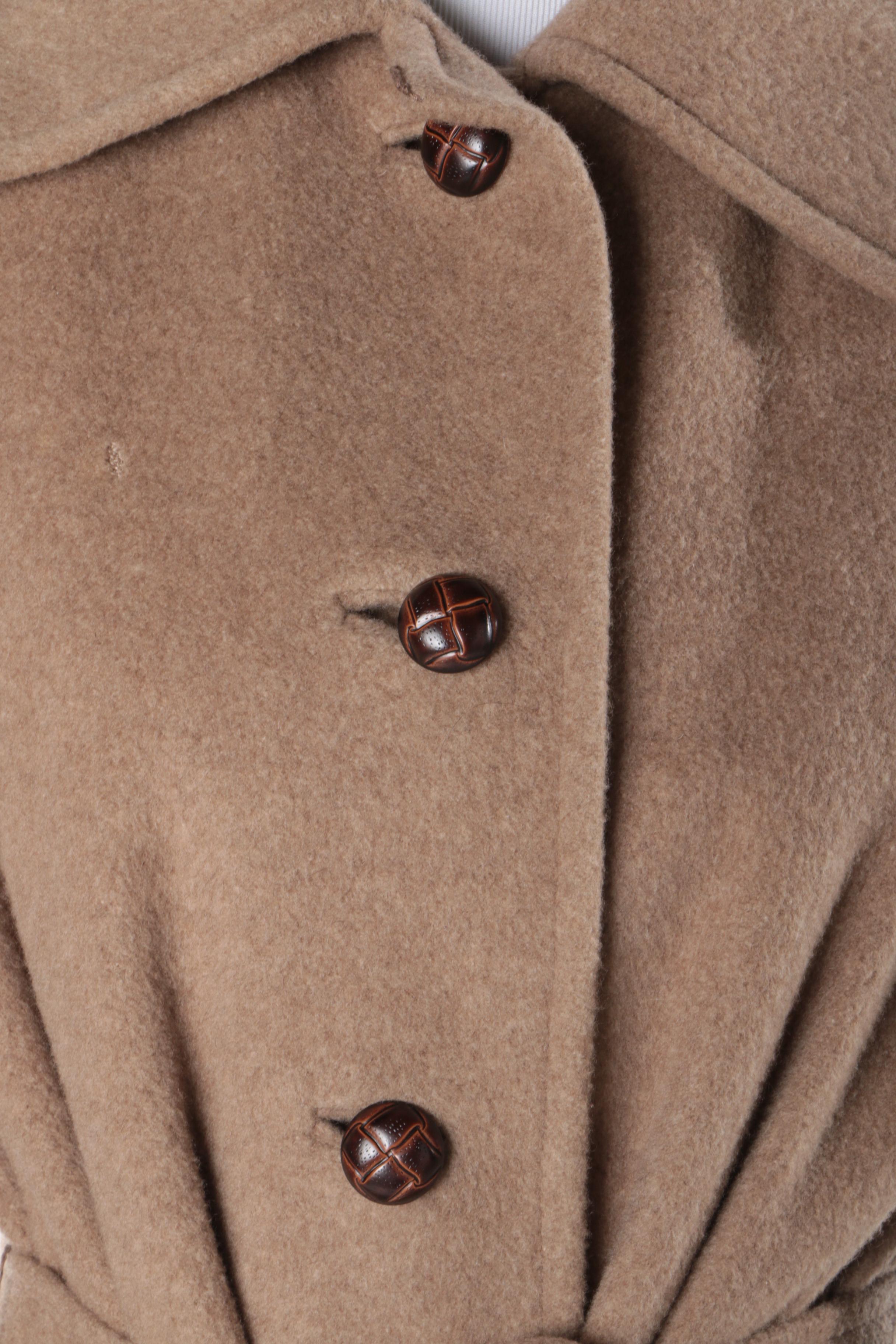 Women's Vintage Lou Fritzel Tan Cashmere Overcoat