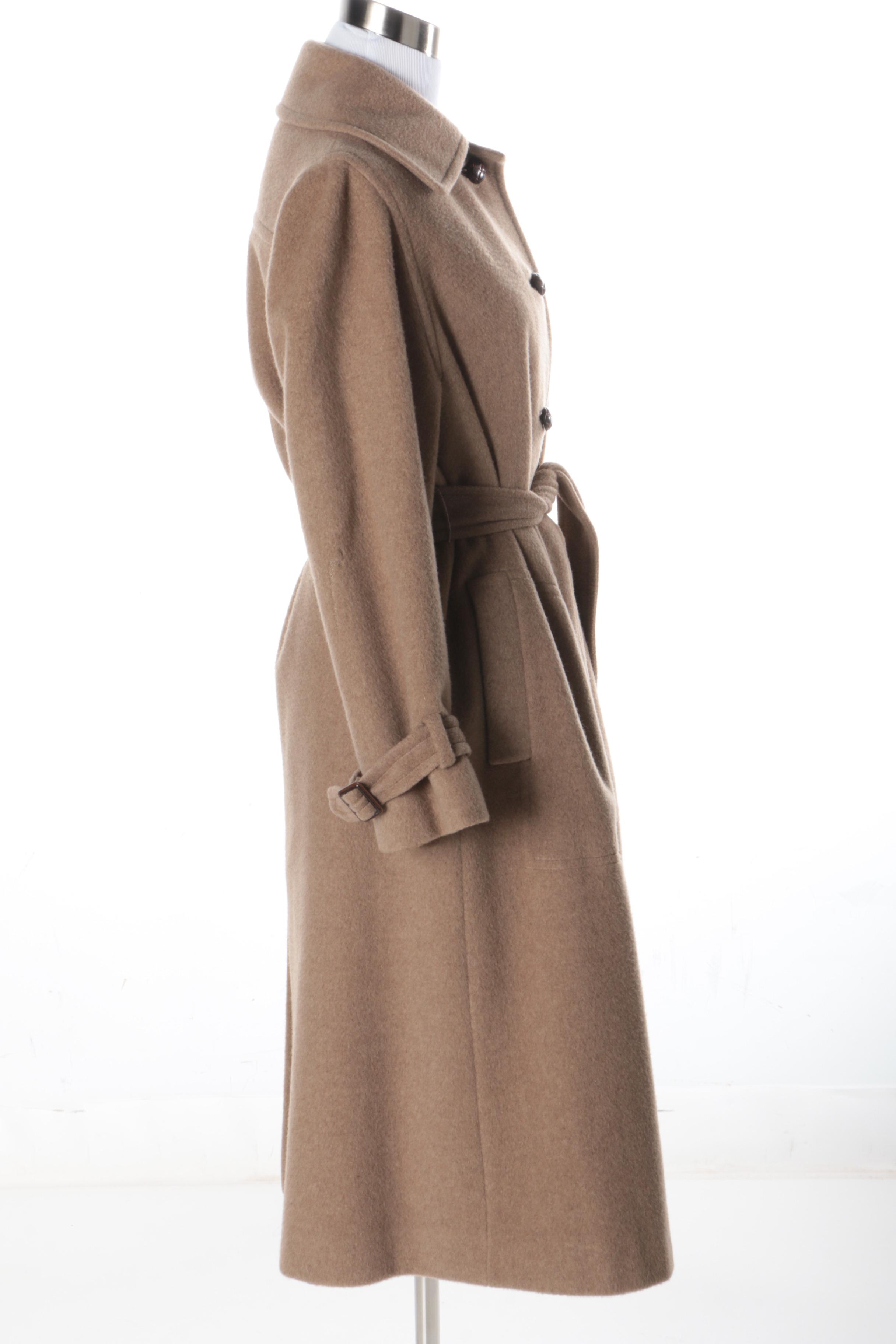 Women's Vintage Lou Fritzel Tan Cashmere Overcoat