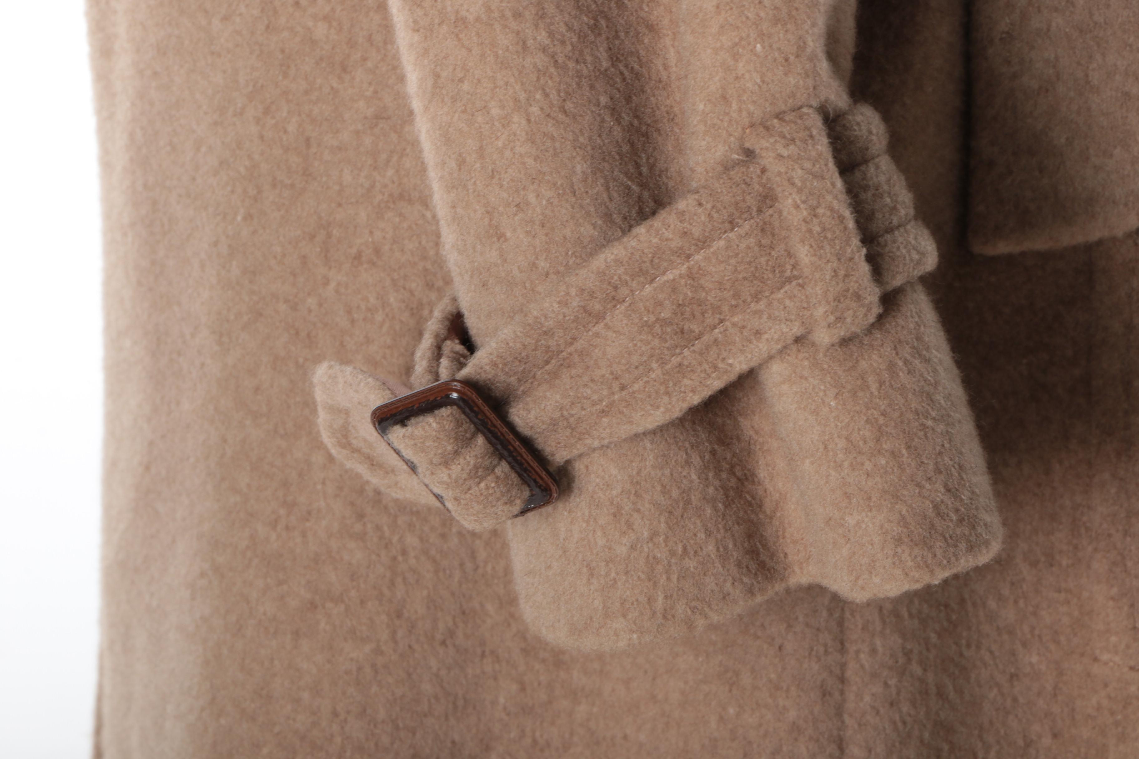 Women's Vintage Lou Fritzel Tan Cashmere Overcoat