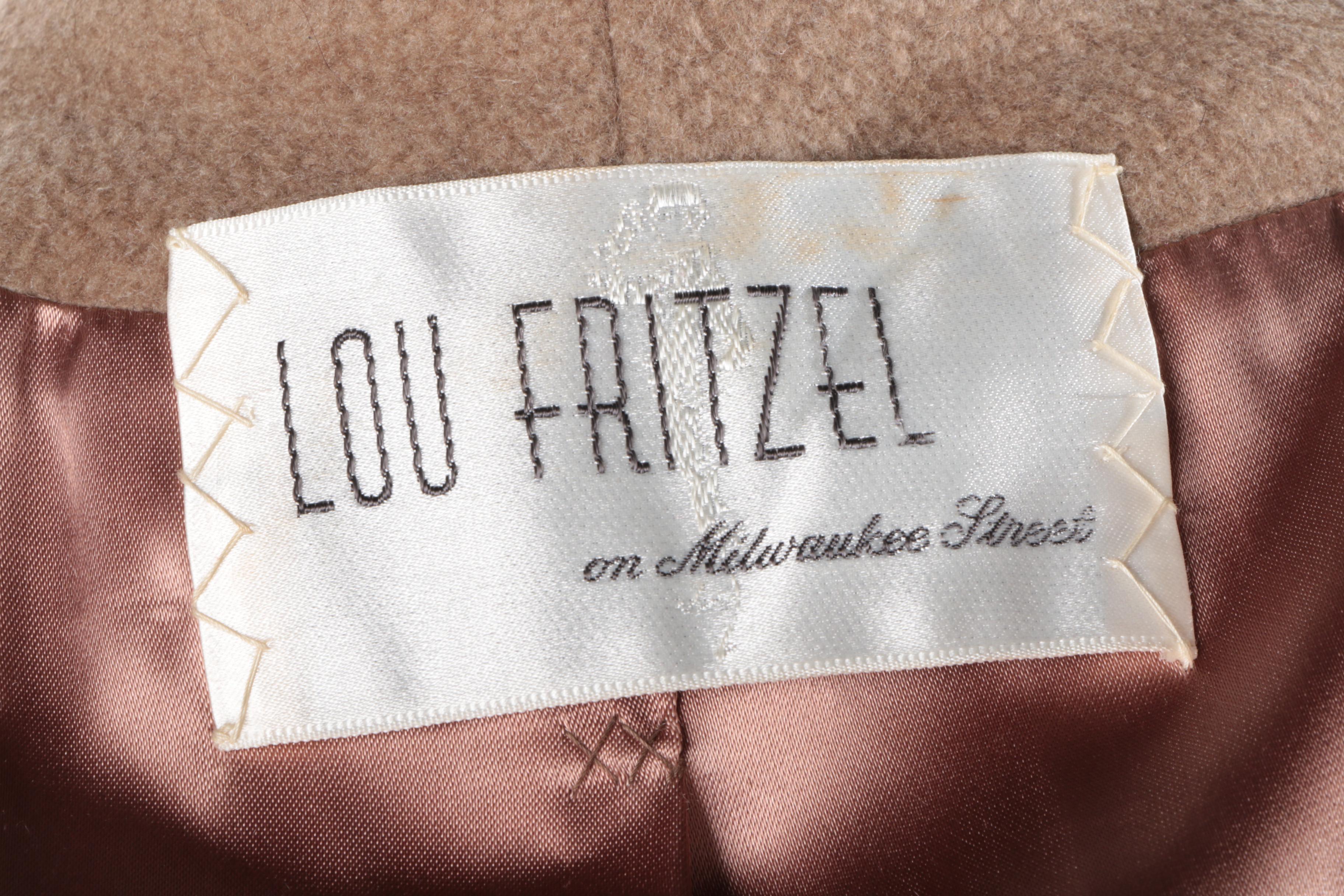 Women's Vintage Lou Fritzel Tan Cashmere Overcoat