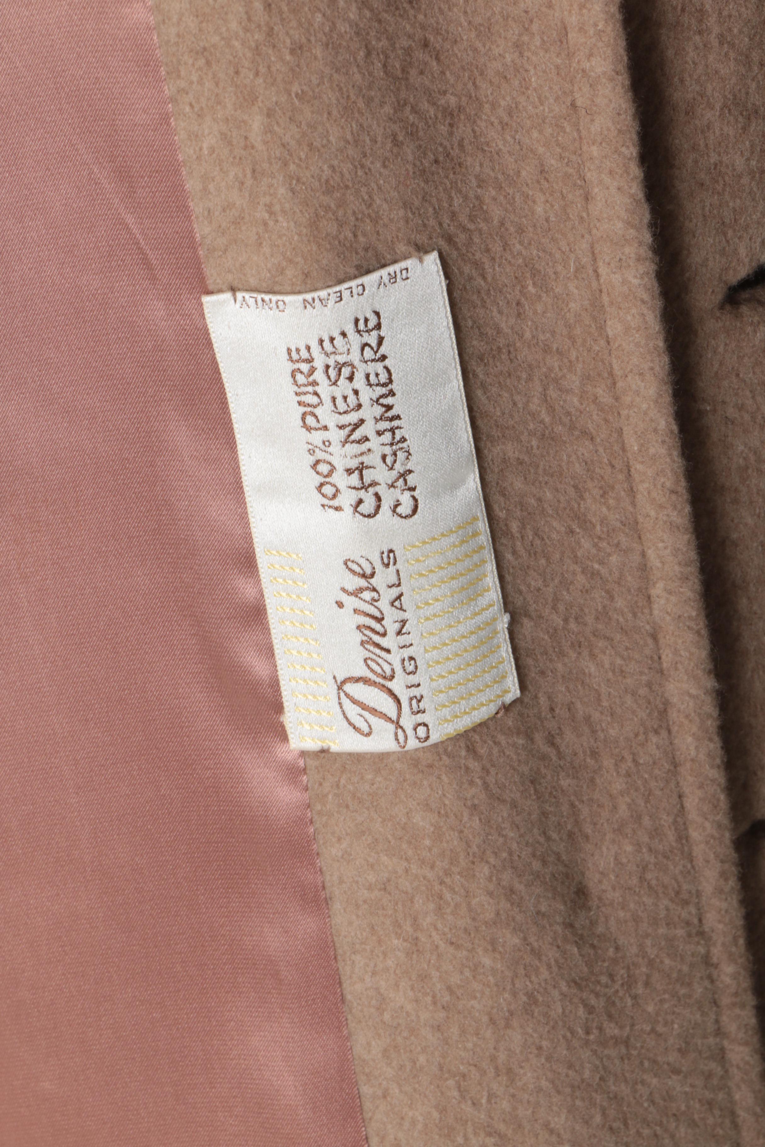 Women's Vintage Lou Fritzel Tan Cashmere Overcoat