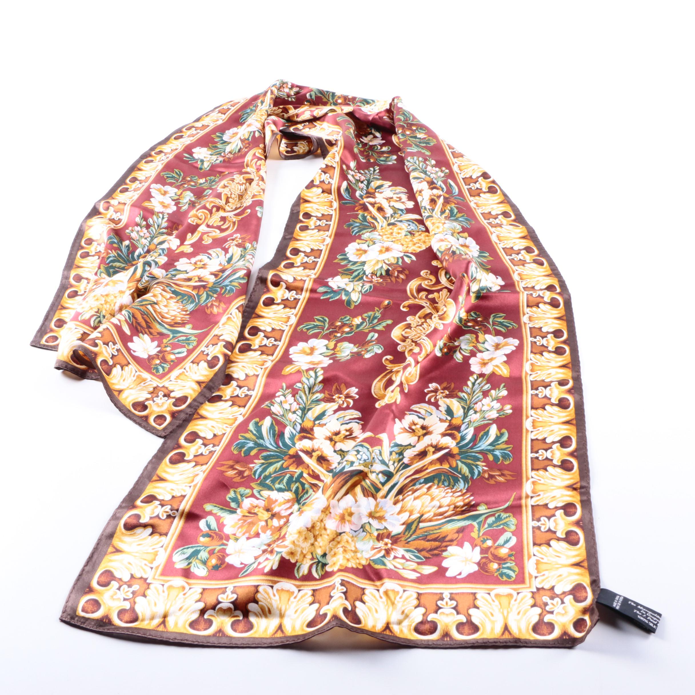 The Metropolitan Museum of Art Floral Print Silk Scarf