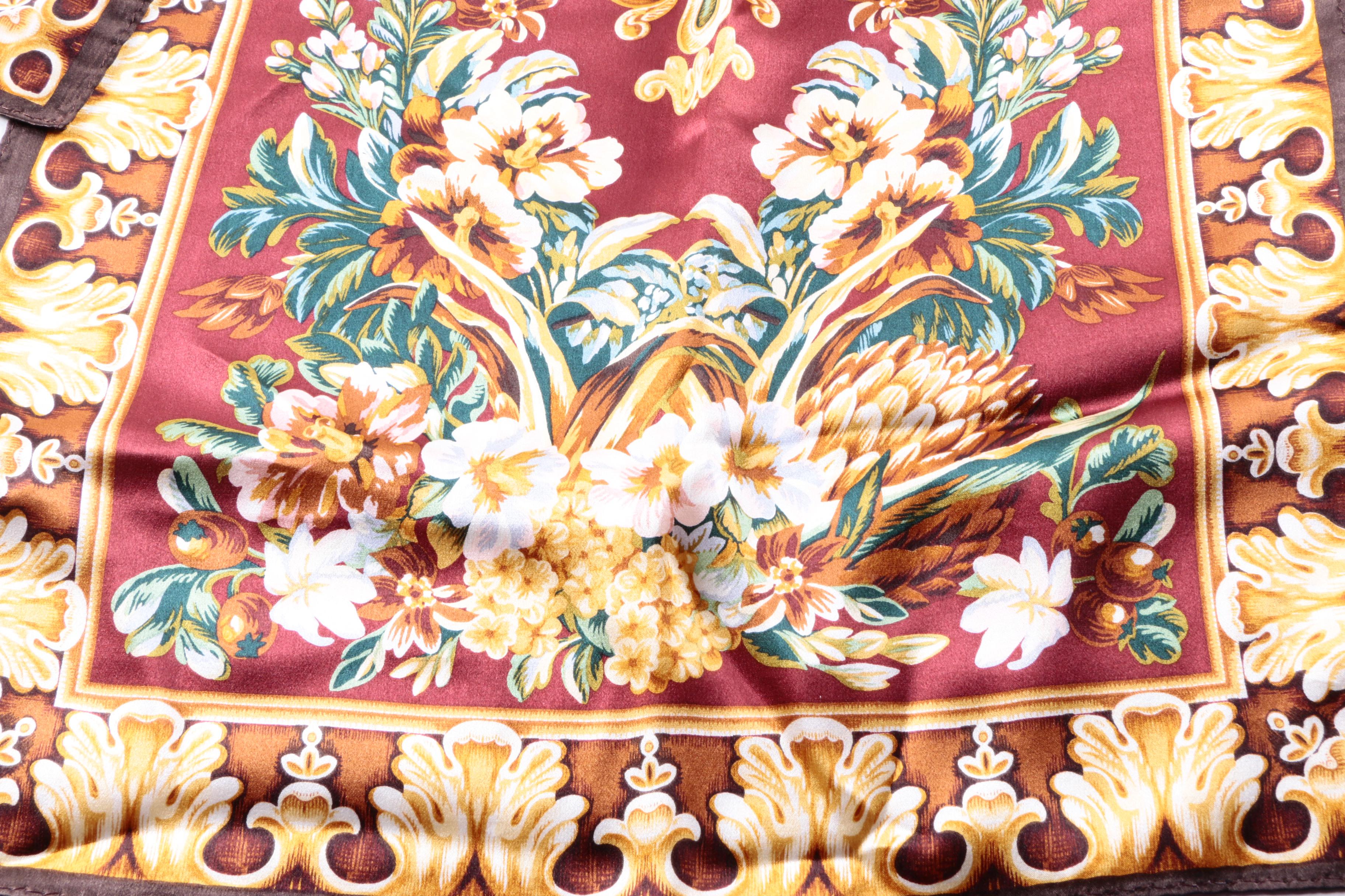 The Metropolitan Museum of Art Floral Print Silk Scarf