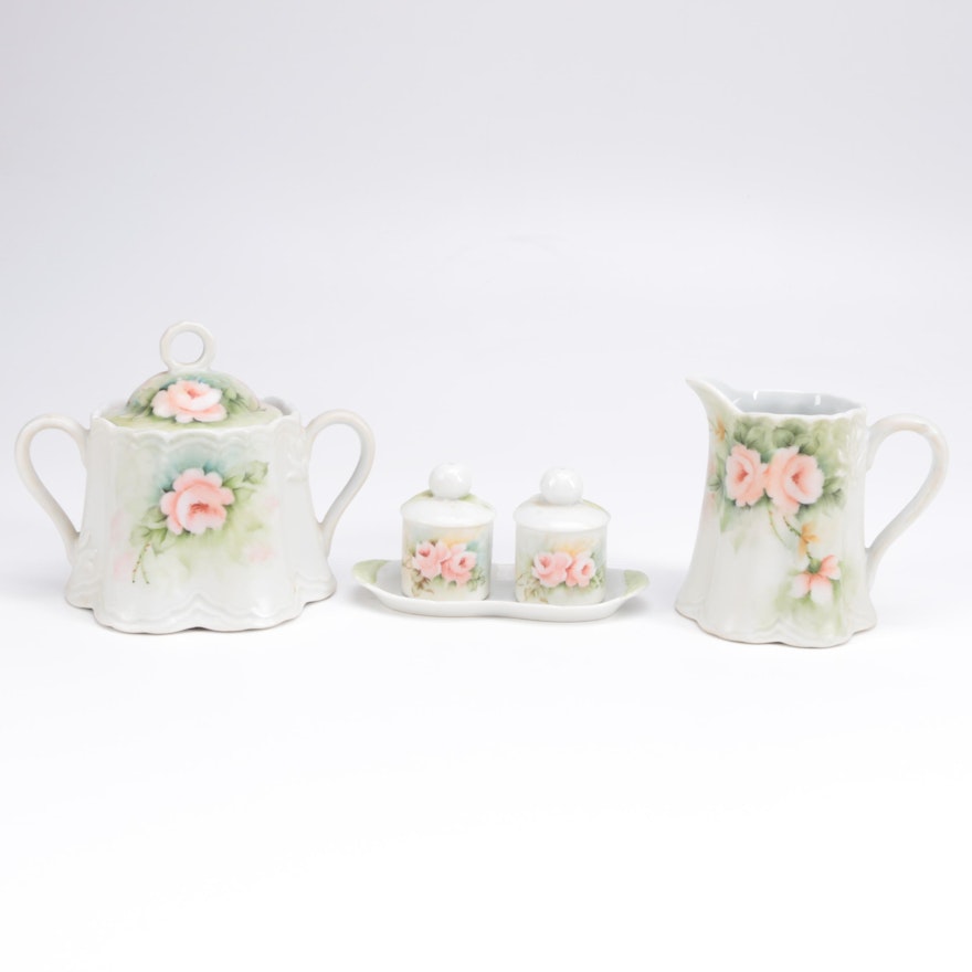 Porcelain Floral Themed Serveware