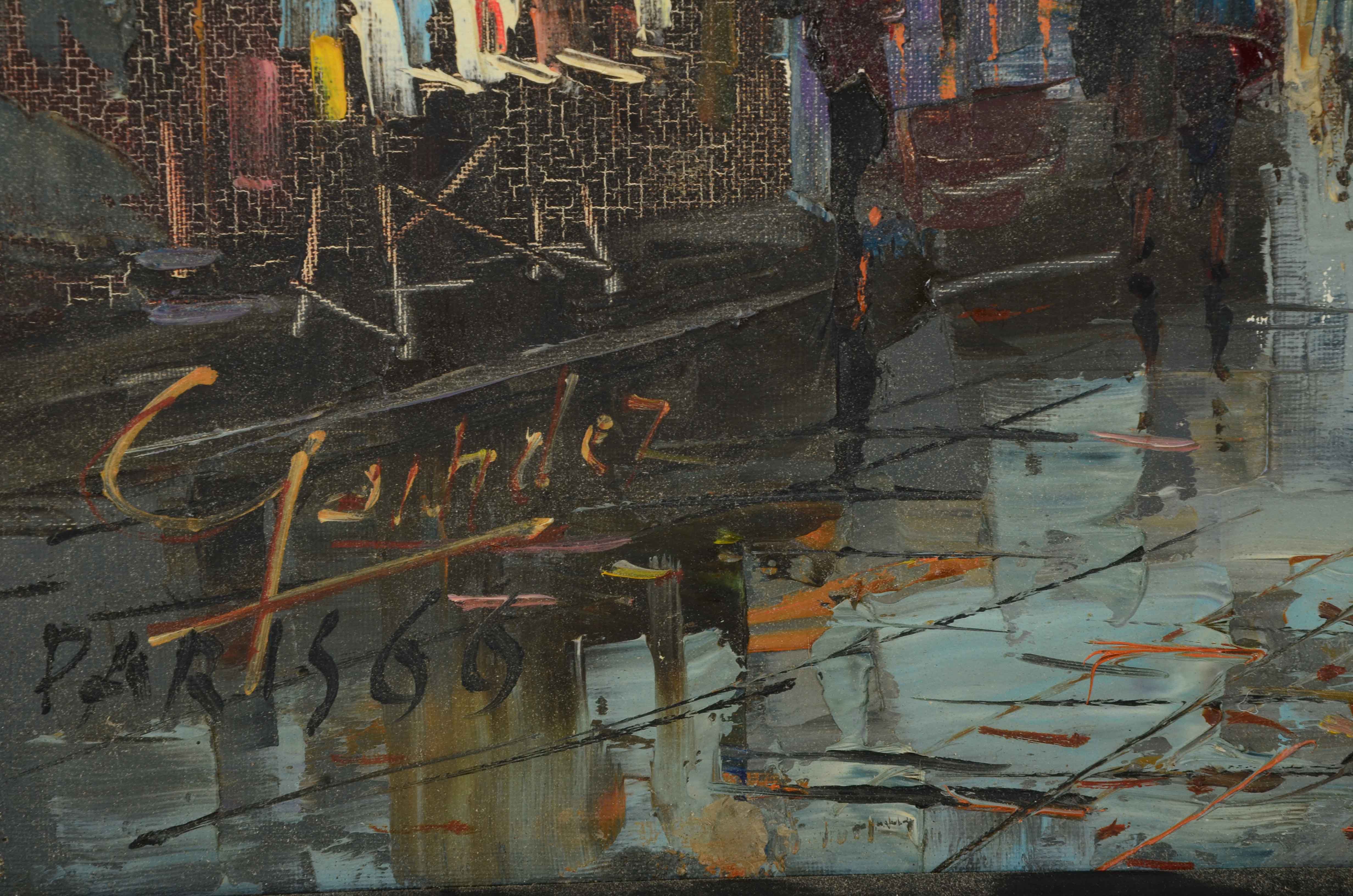 H. Garhdez Oil Painting on Canvas of Montmartre in Paris