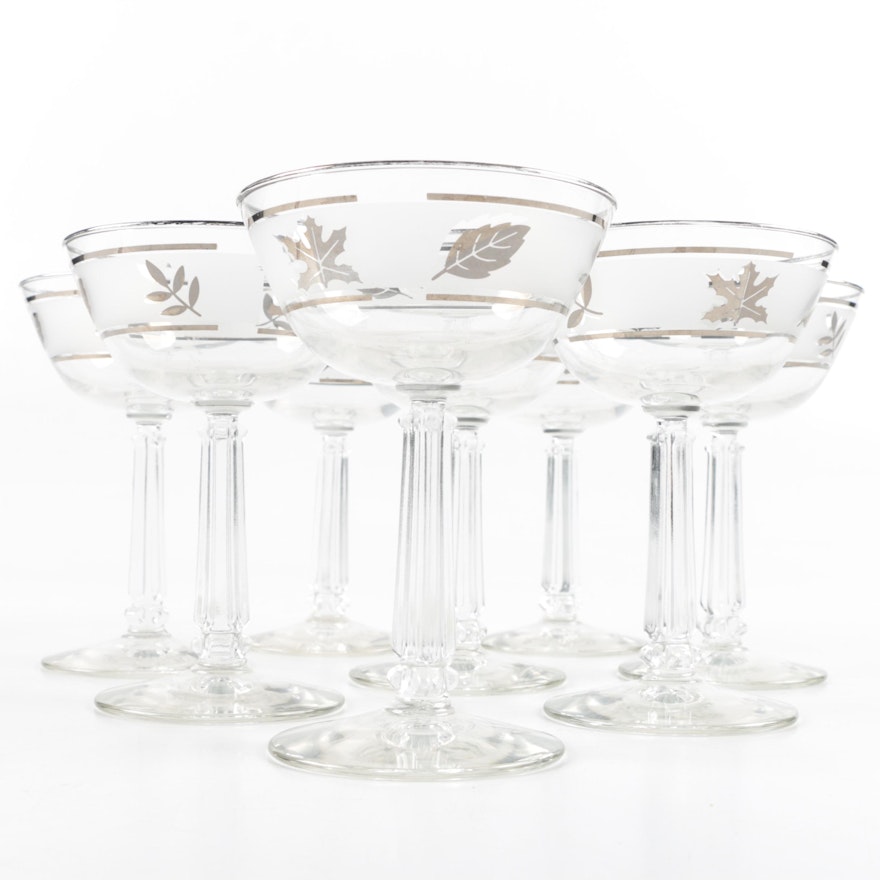 Vintage Libbey "Silver Leaf" Cocktail Glasses