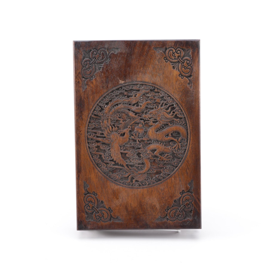 Chinese Wooden Orihon Book With Ilustrations