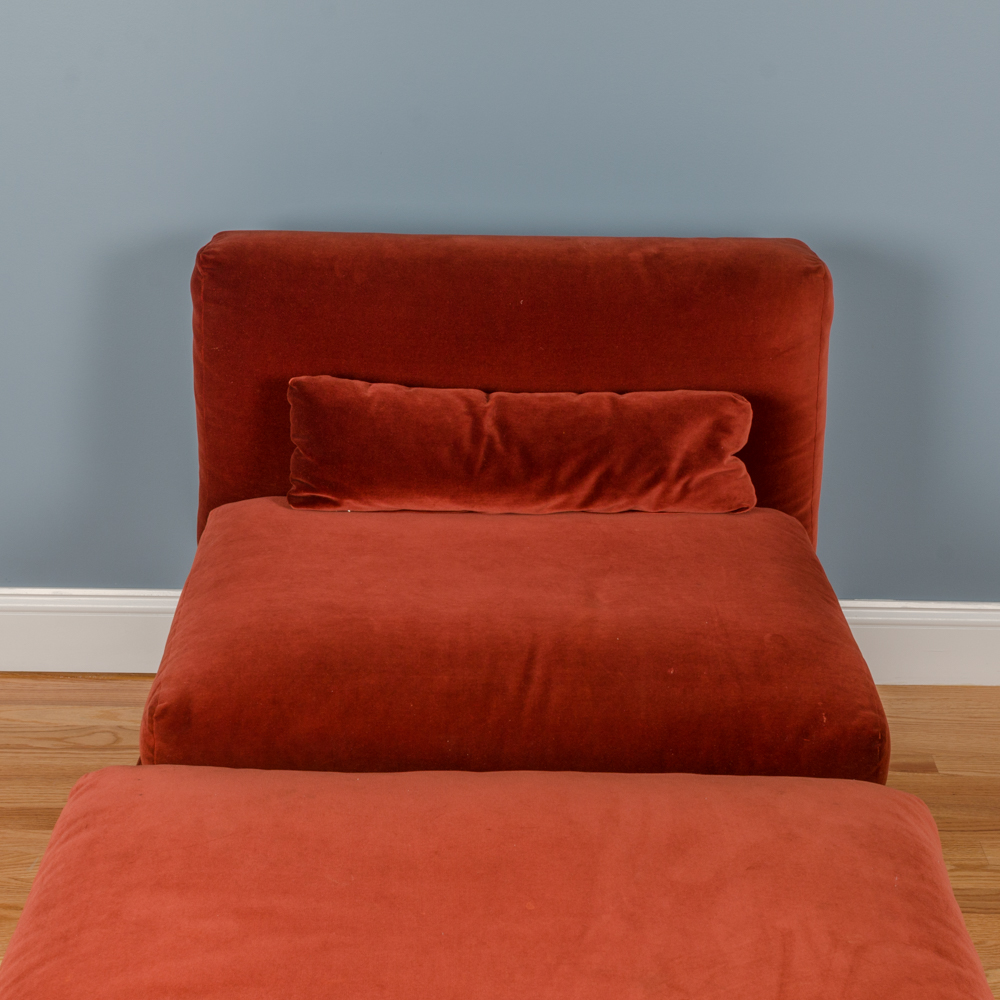 Modern Style Occasional Chair with Ottoman