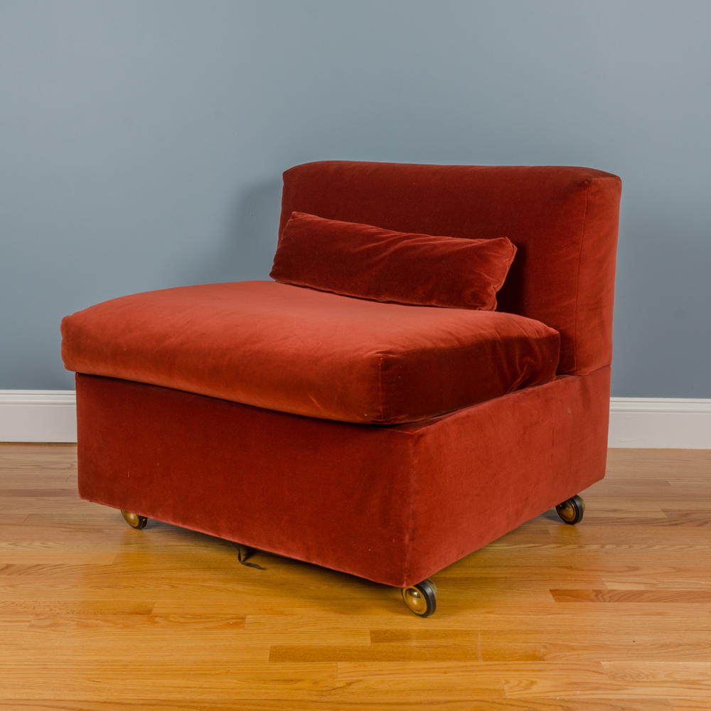 Modern Style Occasional Chair with Ottoman