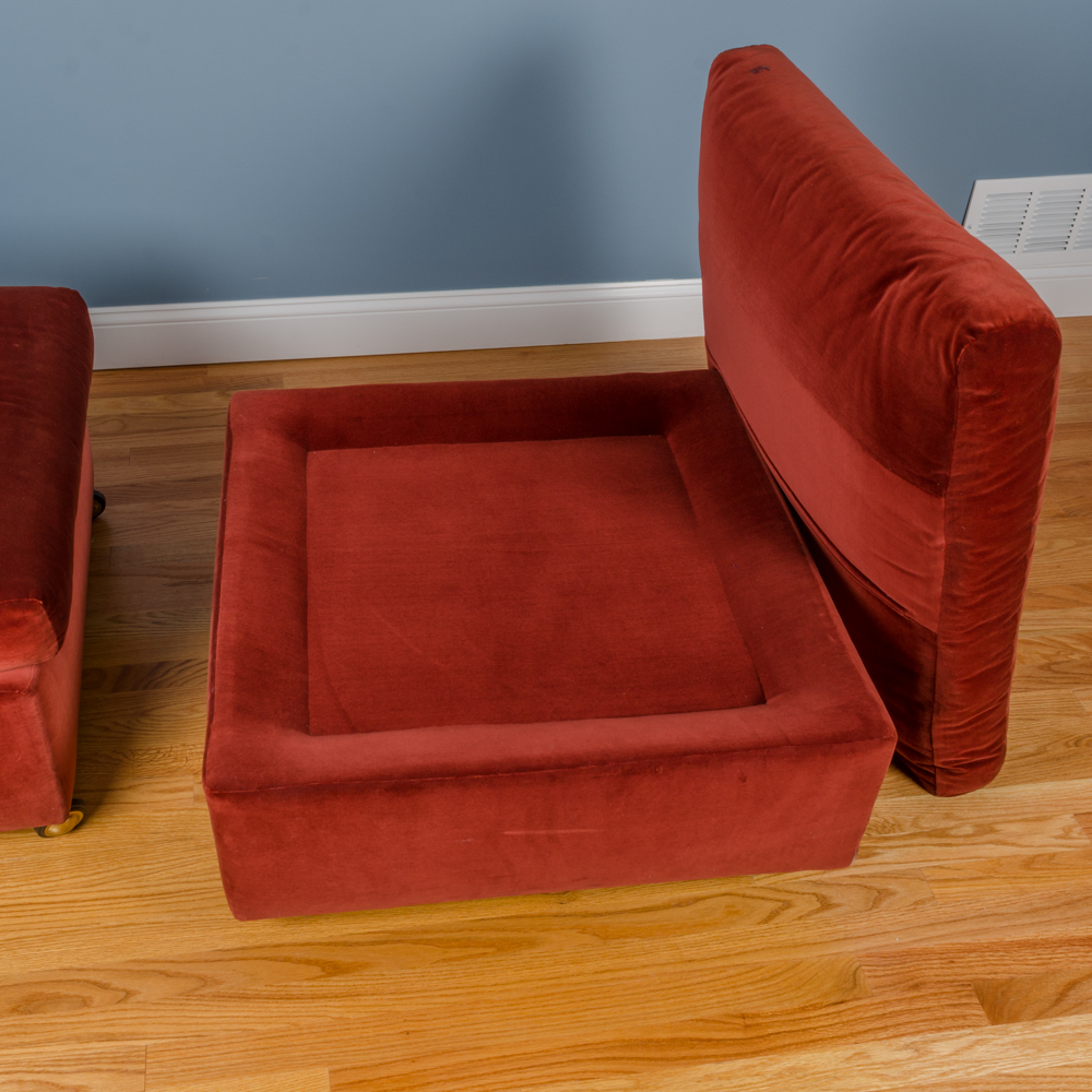 Modern Style Occasional Chair with Ottoman