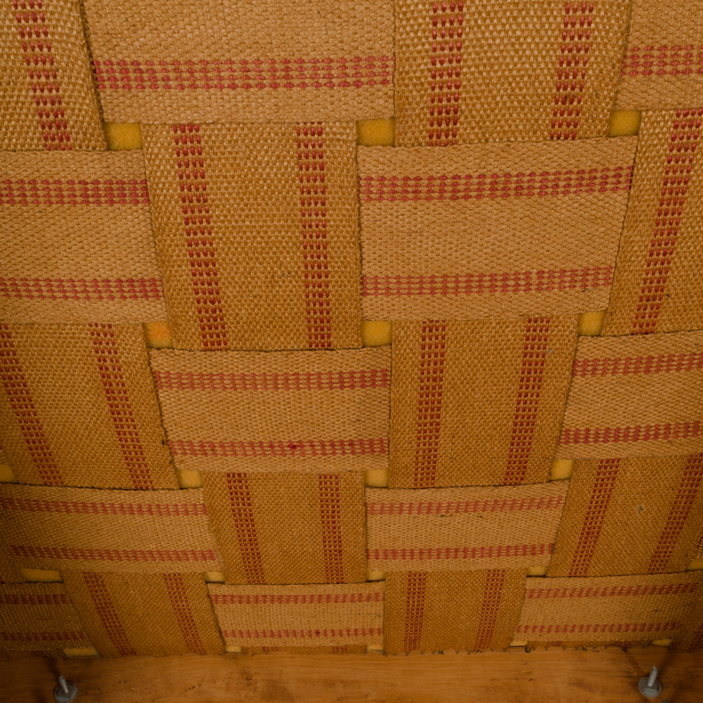 Red Oversized Slipper Chairs with Storage