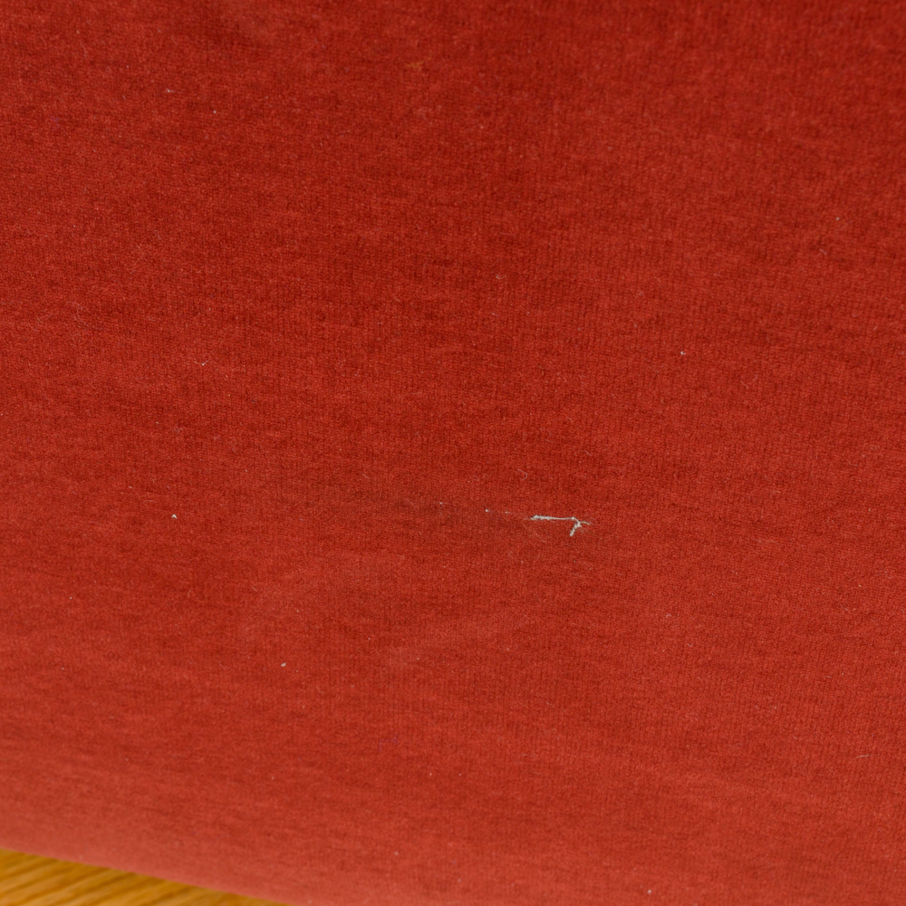 Red Oversized Slipper Chairs with Storage