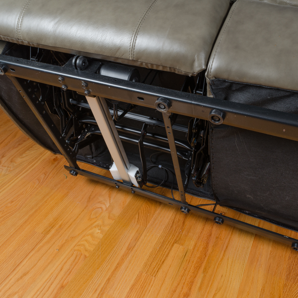 Leather Love Seat with Center Console