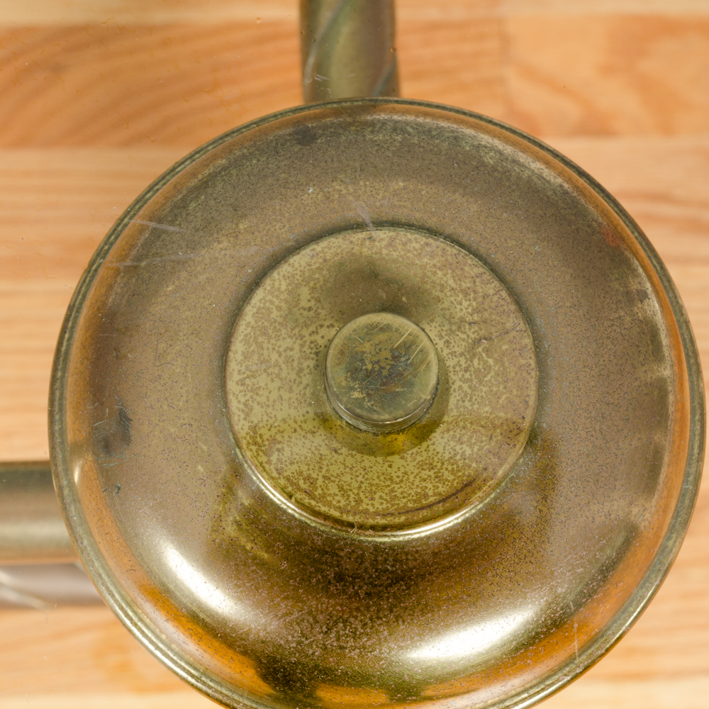 Glass Topped Brass Coffee Table