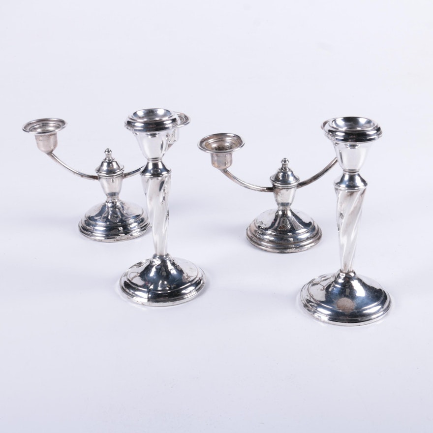 Lady Atkins and RS Co Weighted Sterling Silver Candlesticks