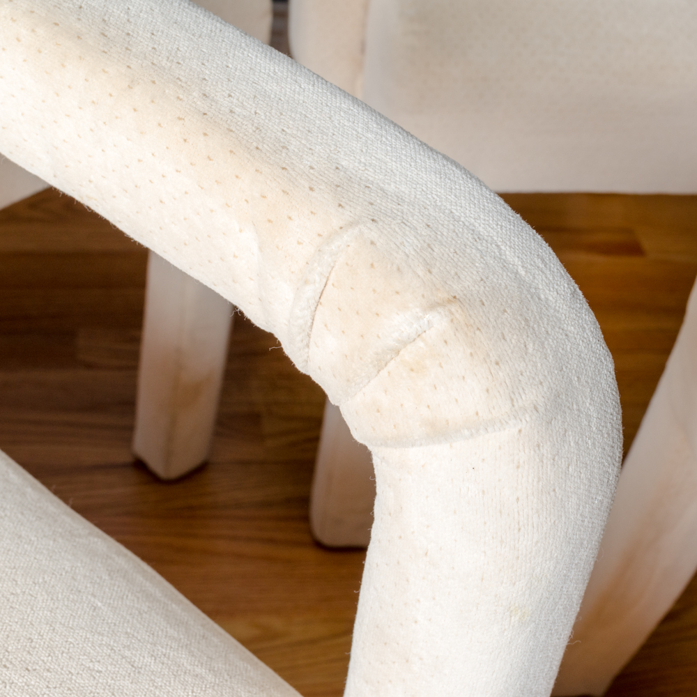 Set of Four Upholstered Parson's Style Chairs