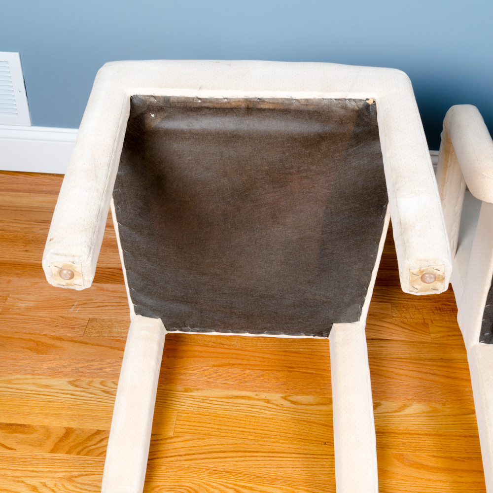 Set of Four Upholstered Parson's Style Chairs