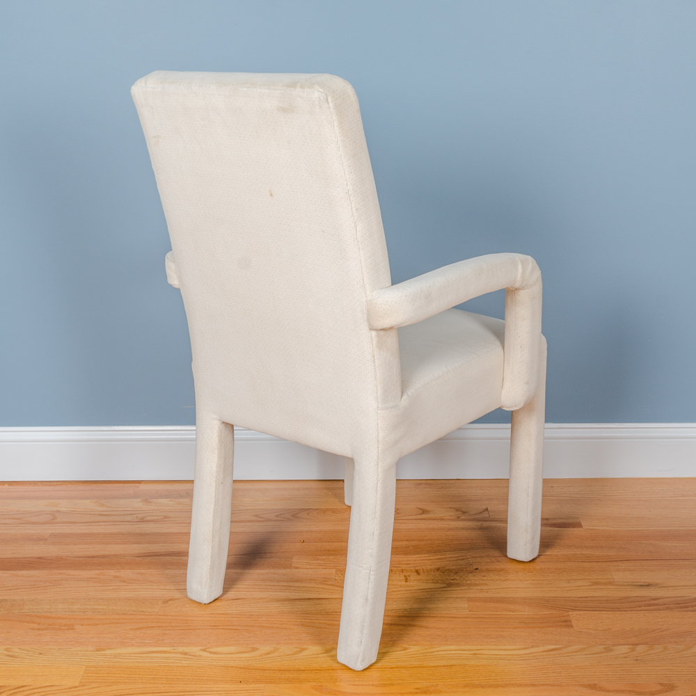 Set of Four Upholstered Parson's Style Chairs