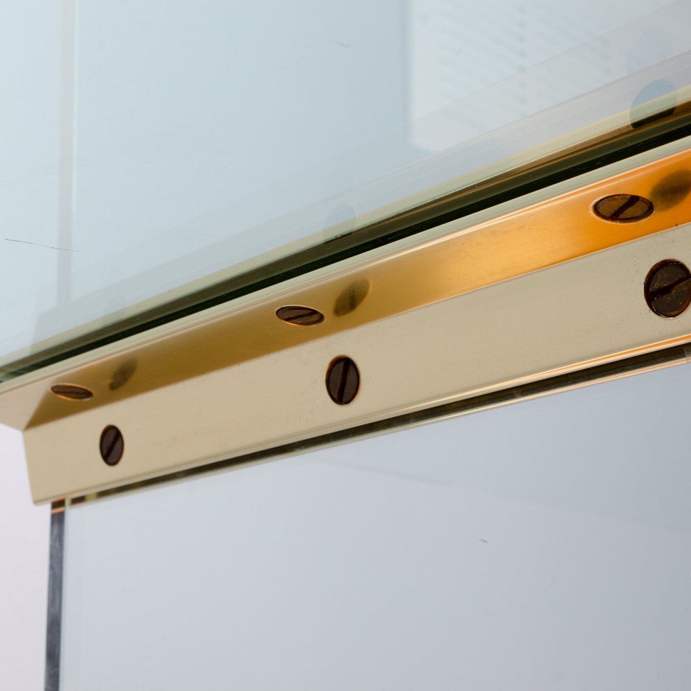 Vintage Glass Console Table