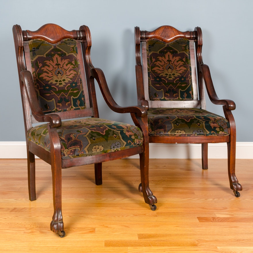 Antique Colonial-Revival Armchairs